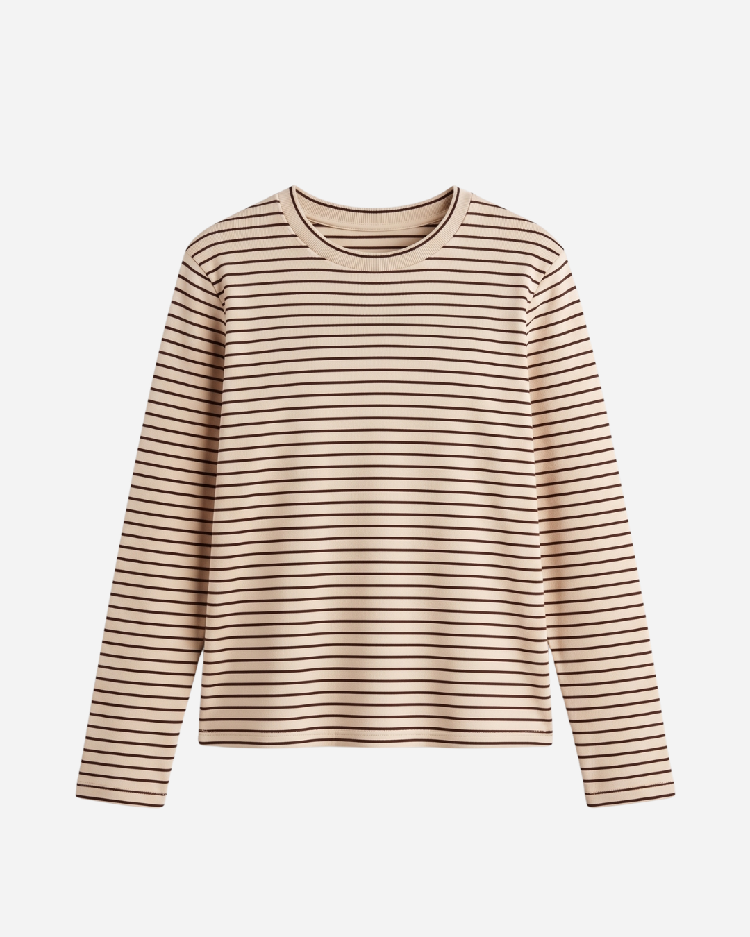 STREEPJES LONGSLEEVE LINNIES THE LABEL BEIGE/BURGUNDY