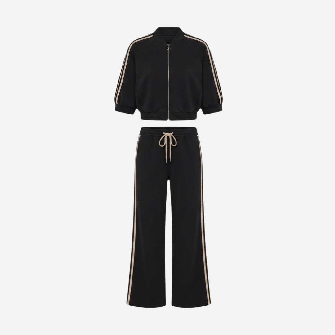 SPORTI STREEP SET MET VEST ZWART