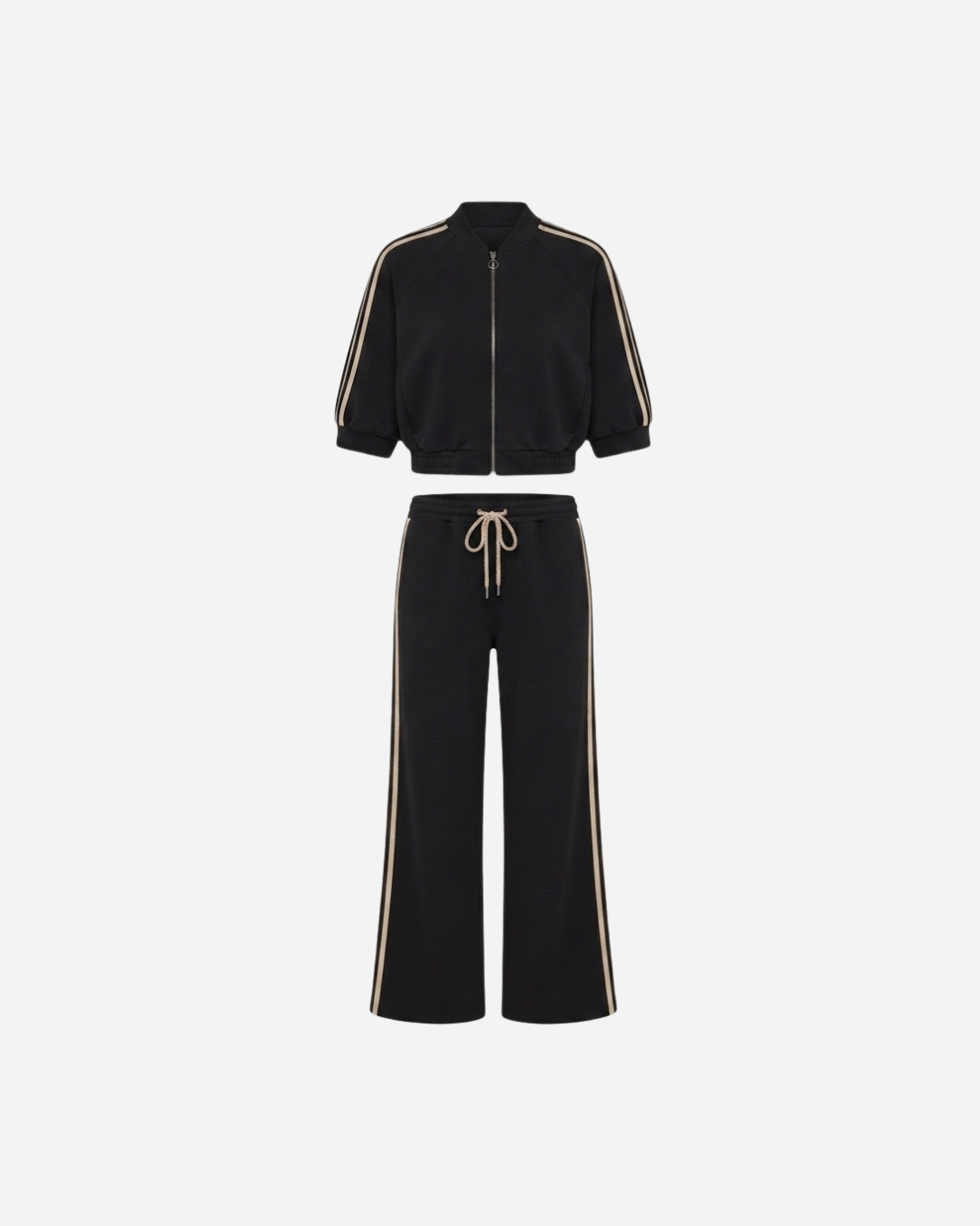SPORTI STREEP SET MET VEST ZWART