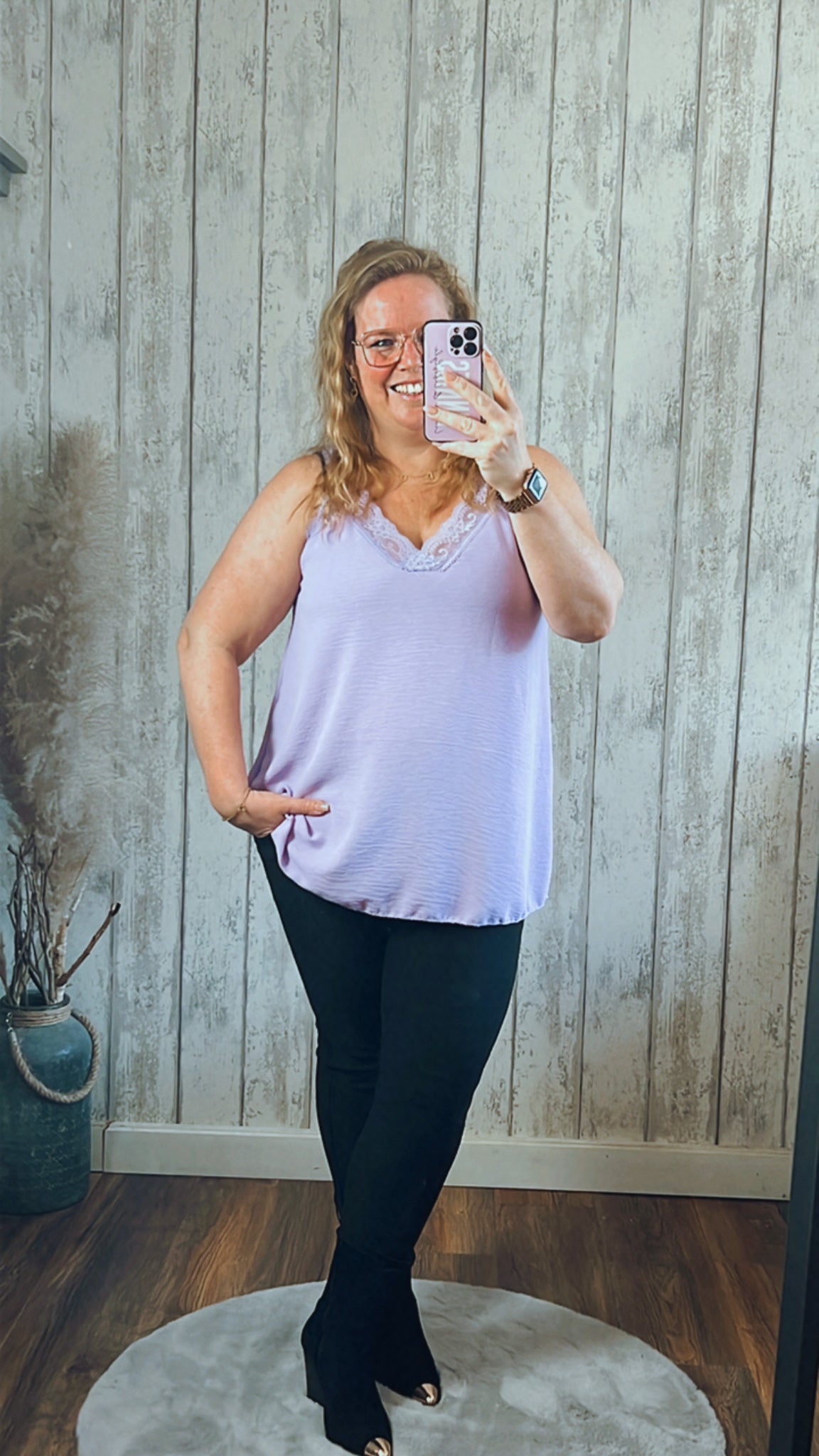 ESSIE TOP MIT SPITZE - 1288