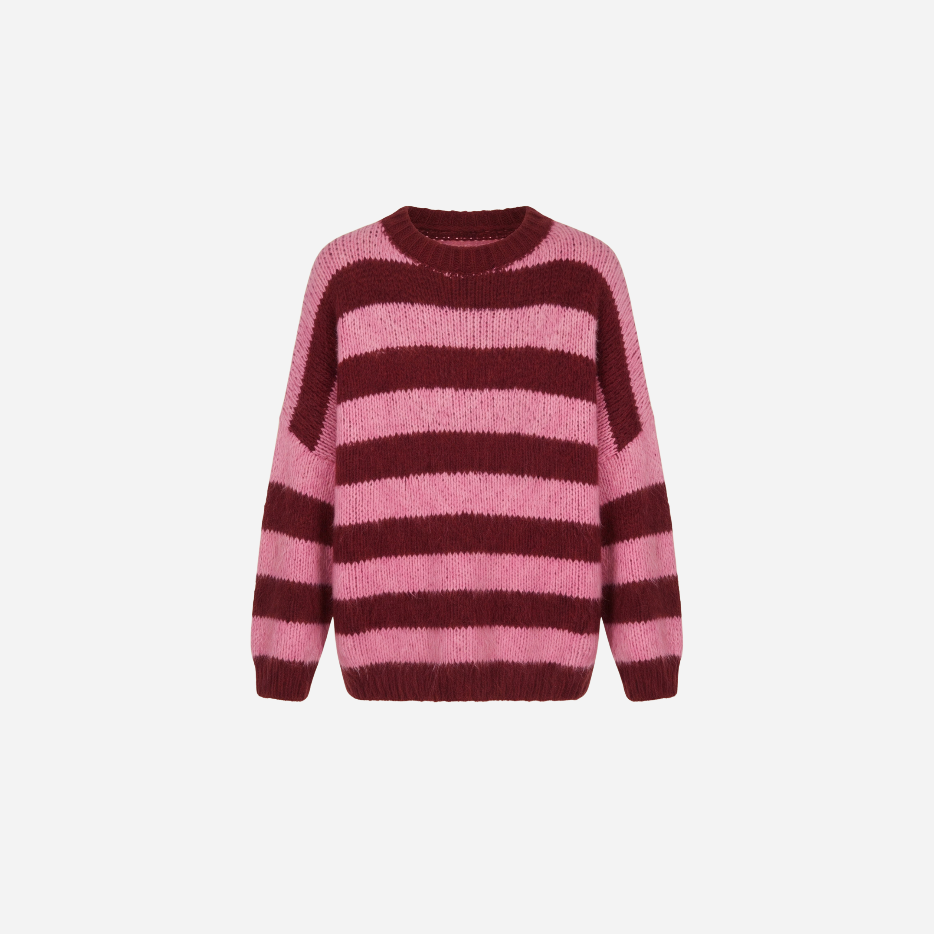 STREEP KNIT BURGUNDY/ROZE