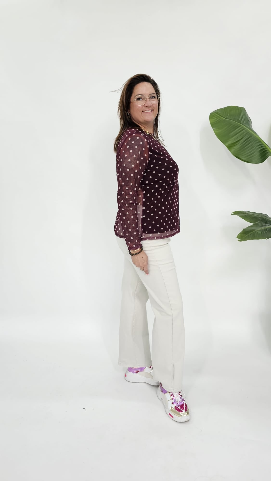 DOTS MESH TOP ROOD