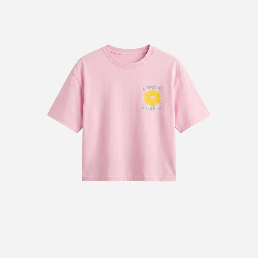 L'AMOUR AU SOLEIL T-SHIRT ROZE