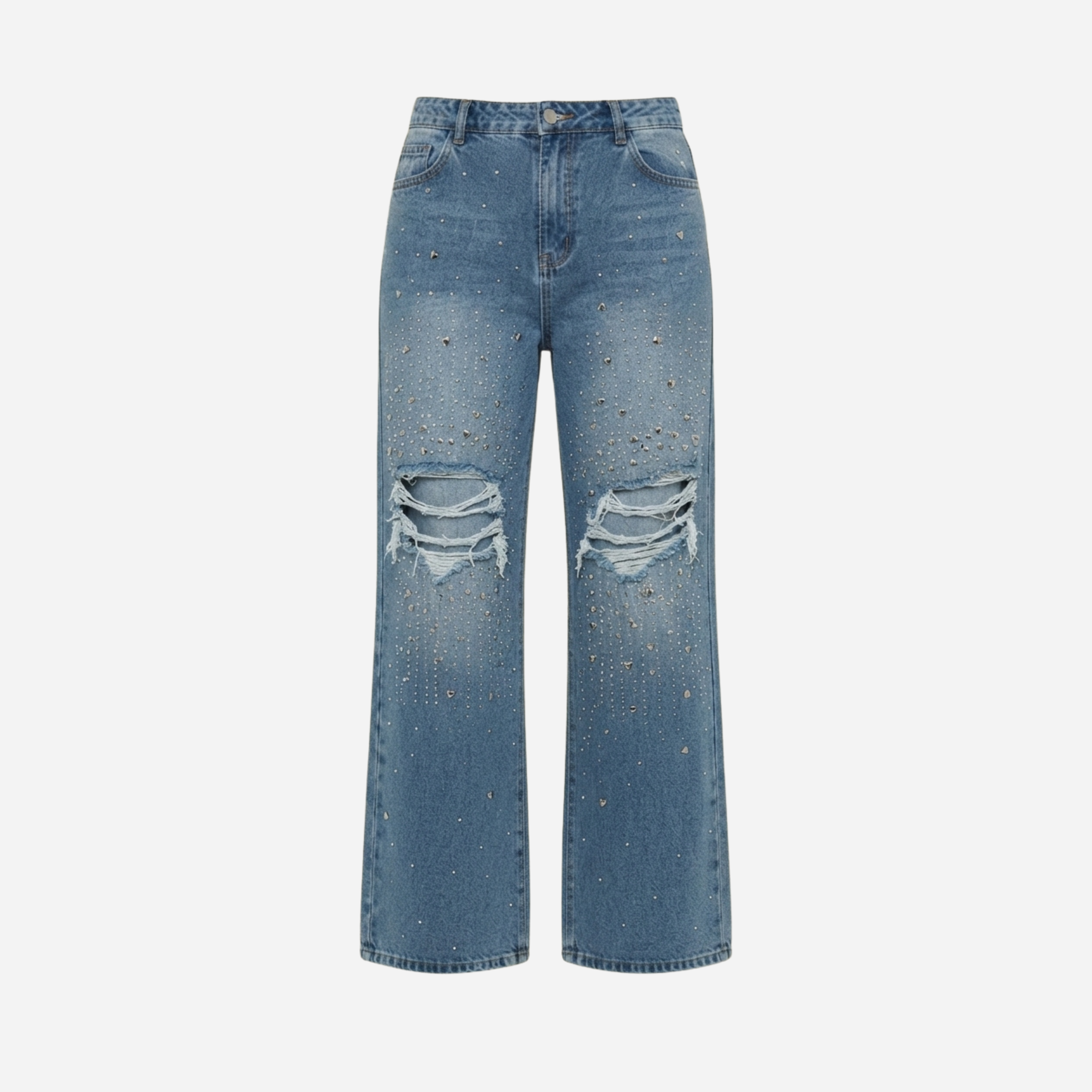 MOM WIDE LEG JEANS MERK GOODIES DJ2456 (40 bis 48) - GRAU