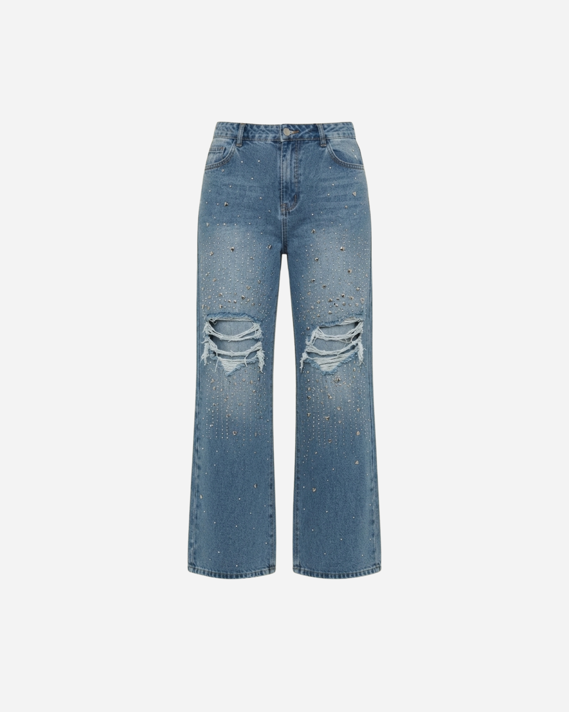MOM WIDE LEG JEANS MERK GOODIES DJ2456 (40 bis 48) - GRAU