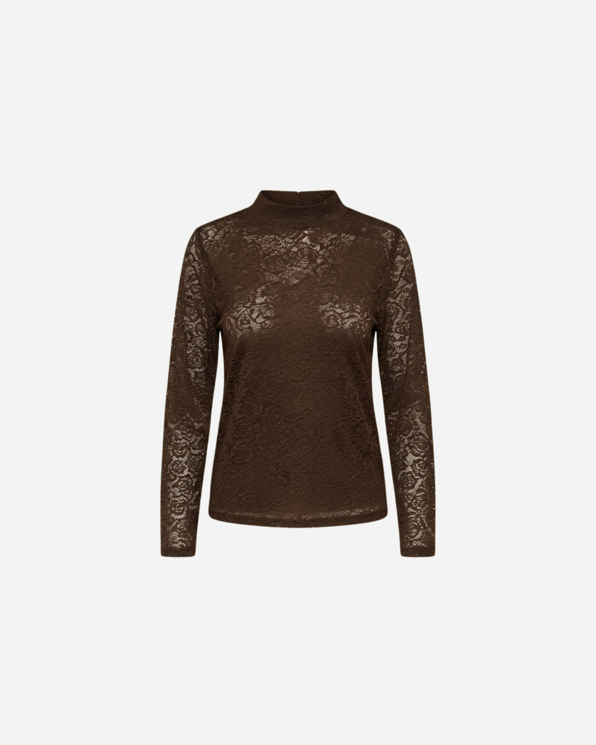 LACE TOP MET TROMPET MOUW BRUIN