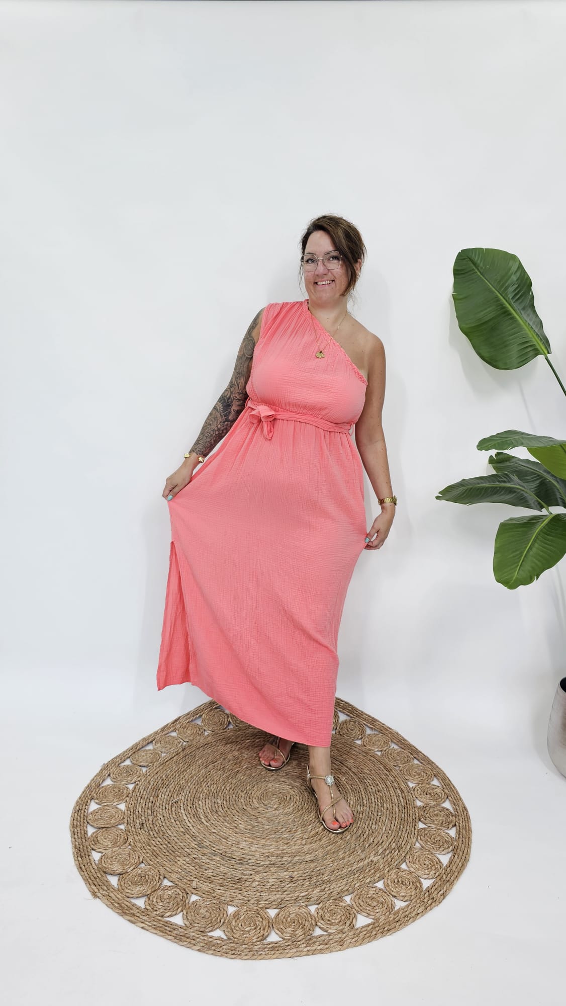 MOUSSELINE ONE SHOULDER - 2145