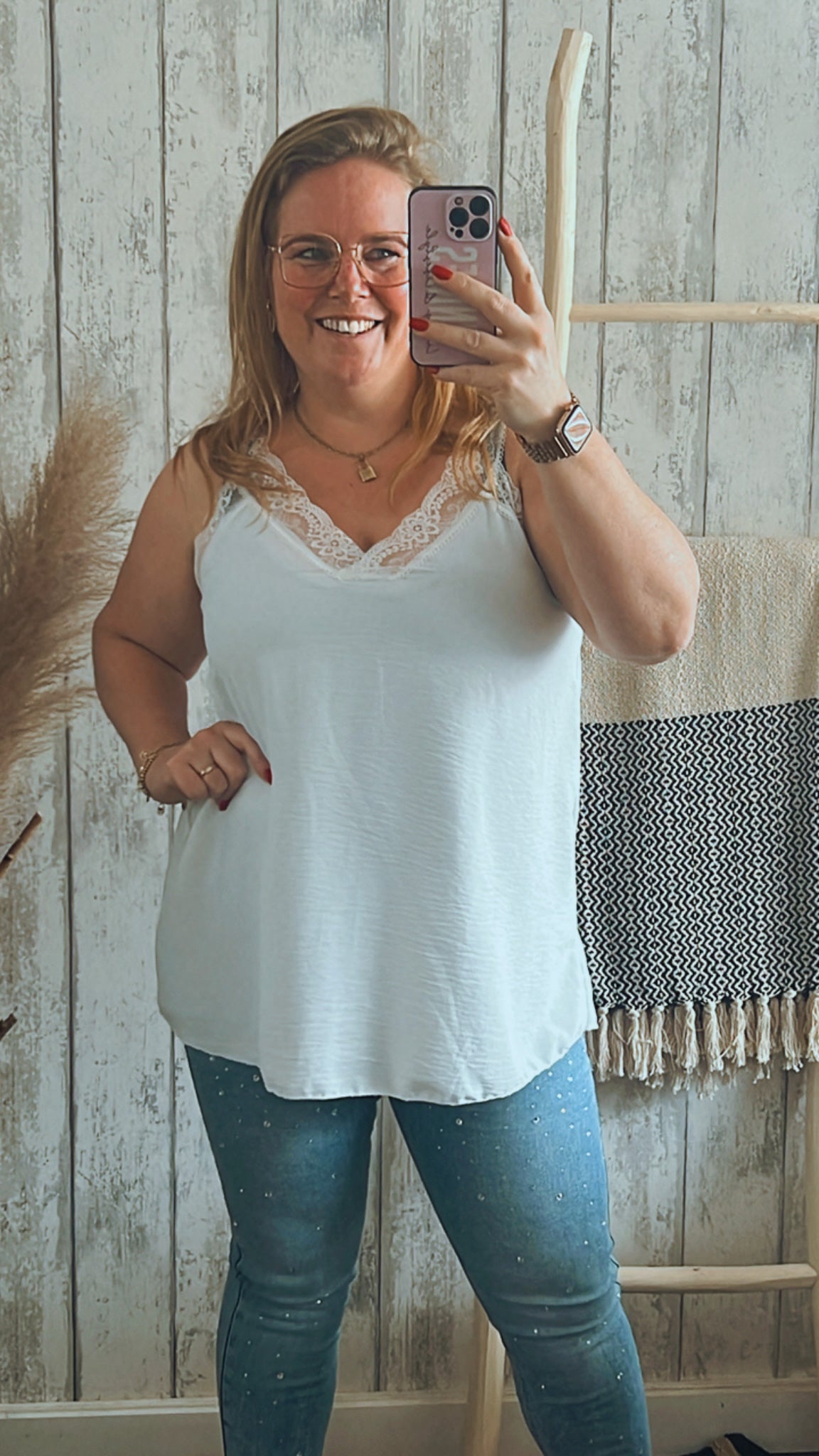 ESSIE TOP MIT SPITZE - 1288