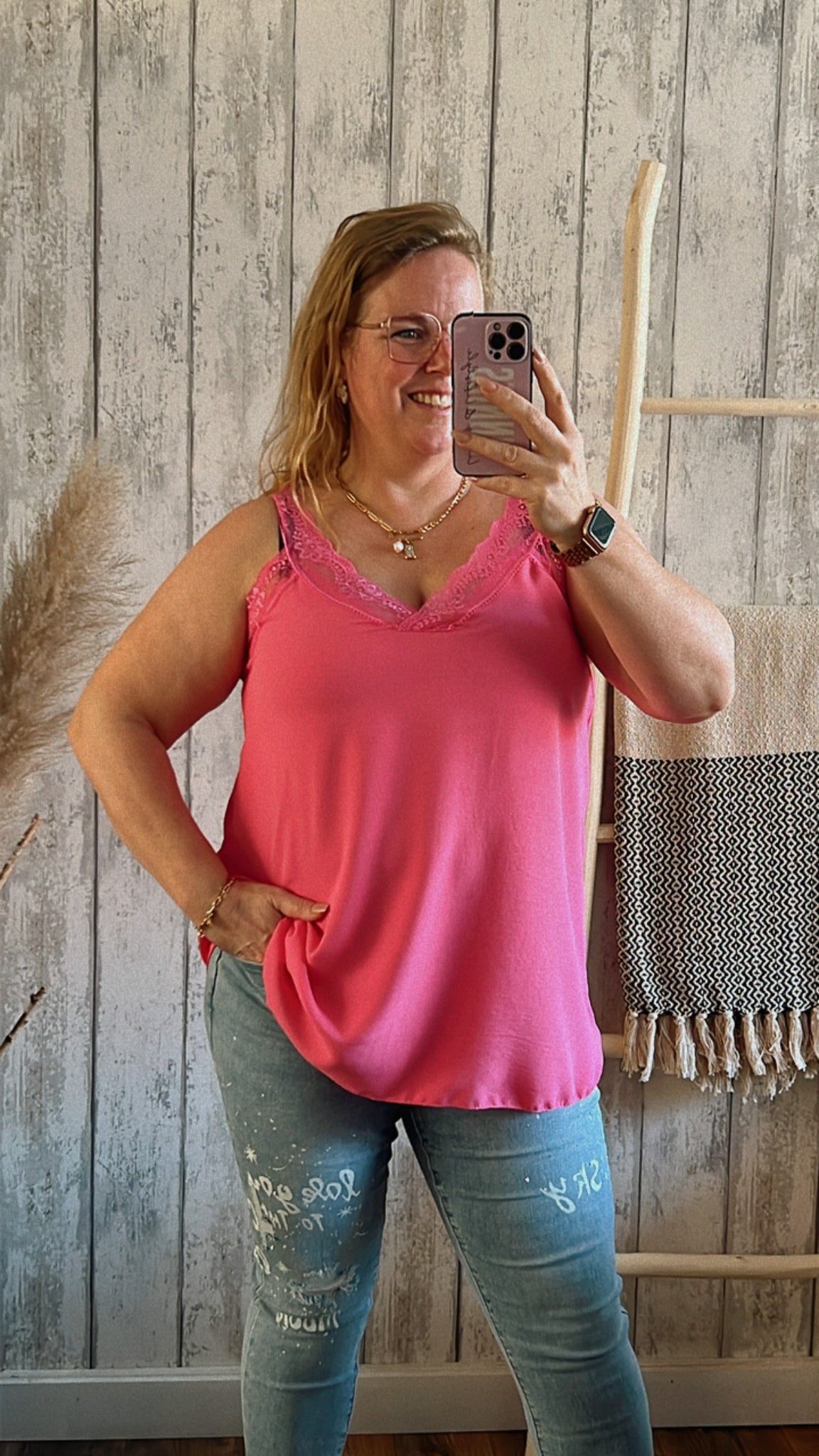 ESSIE TOP MIT SPITZE - 1288