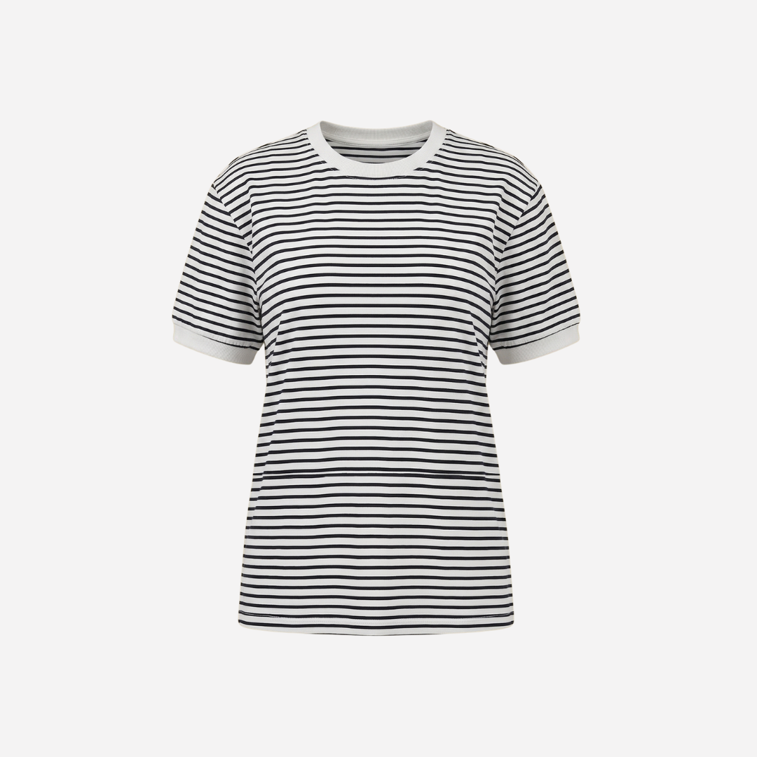 STREEPJES T-SHIRT MARINE/WIT