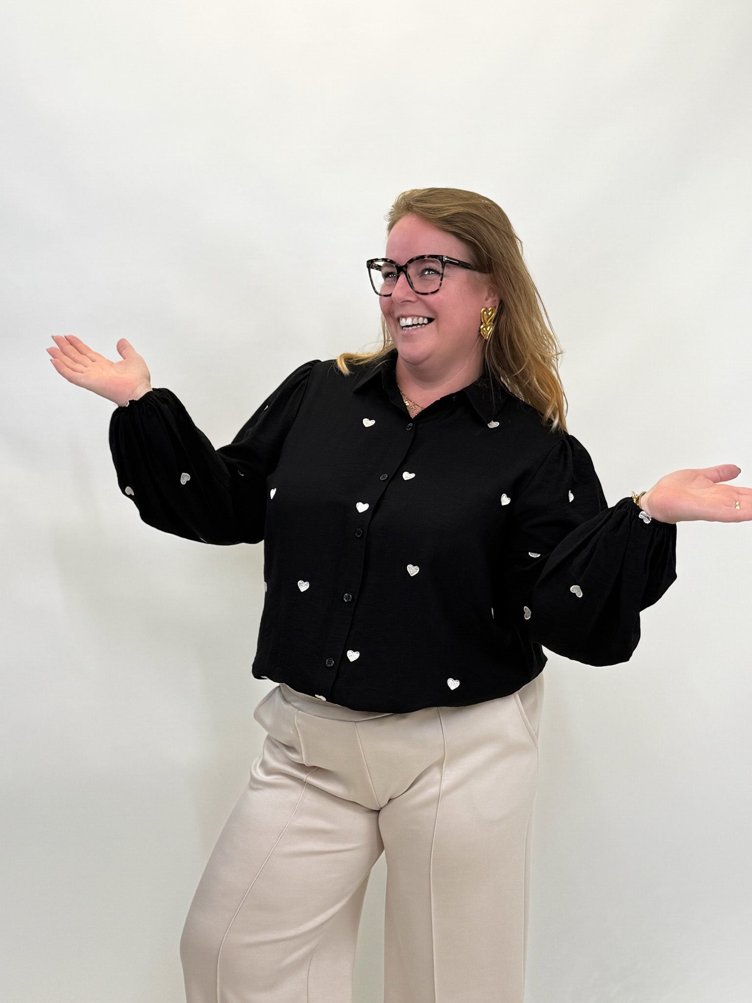 HARTJES VISCOSE BLOUSE  - 1864