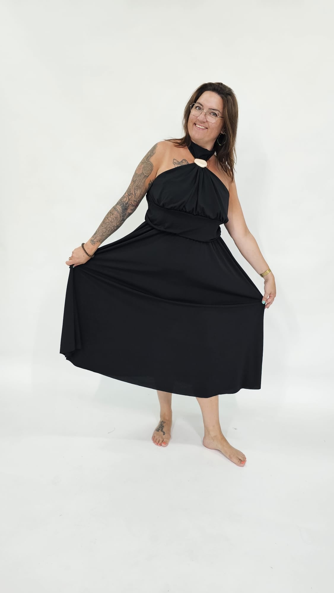 CHIQUE HALTER CURVY JURK - 2154