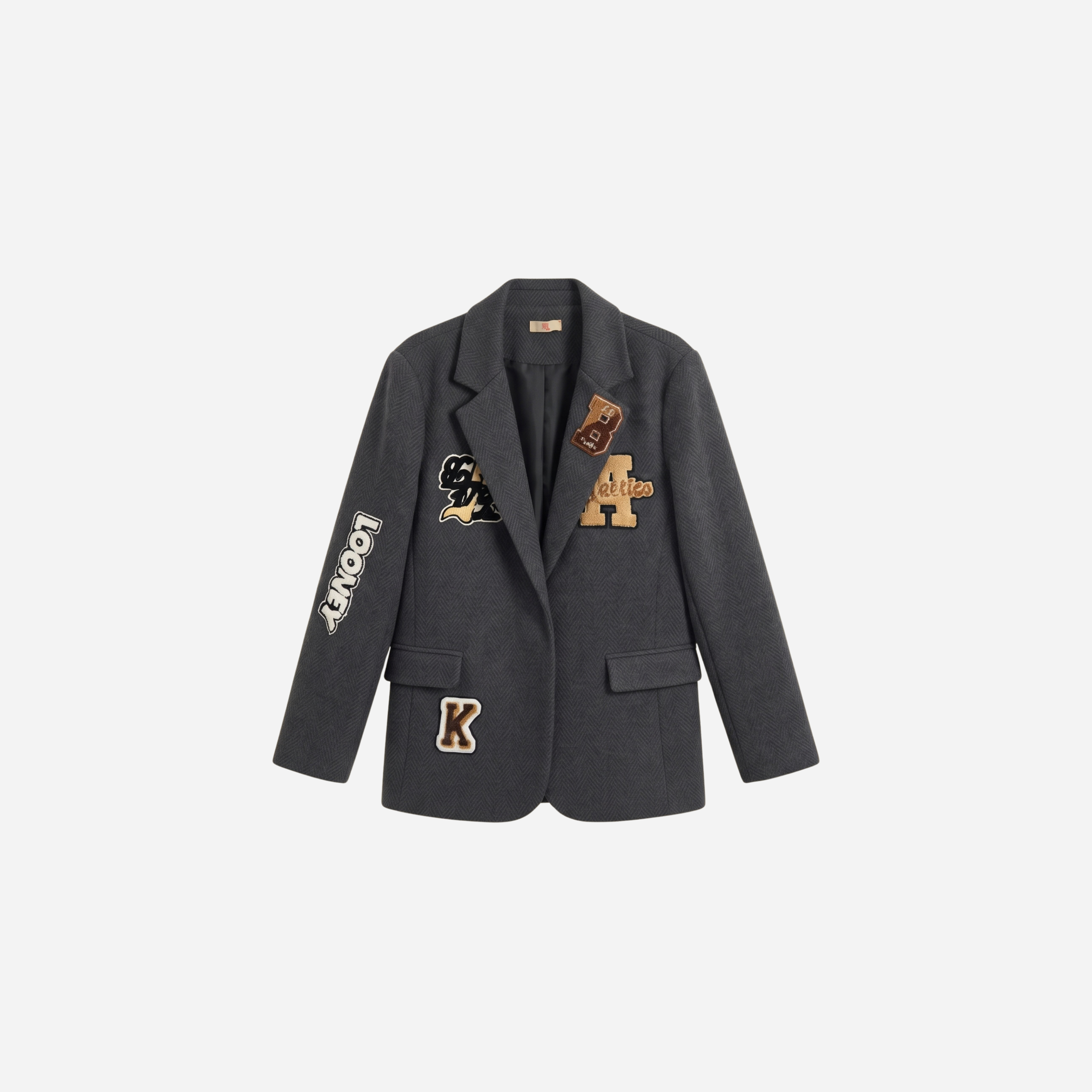 VISGRAAT BLAZER ANTRACIET