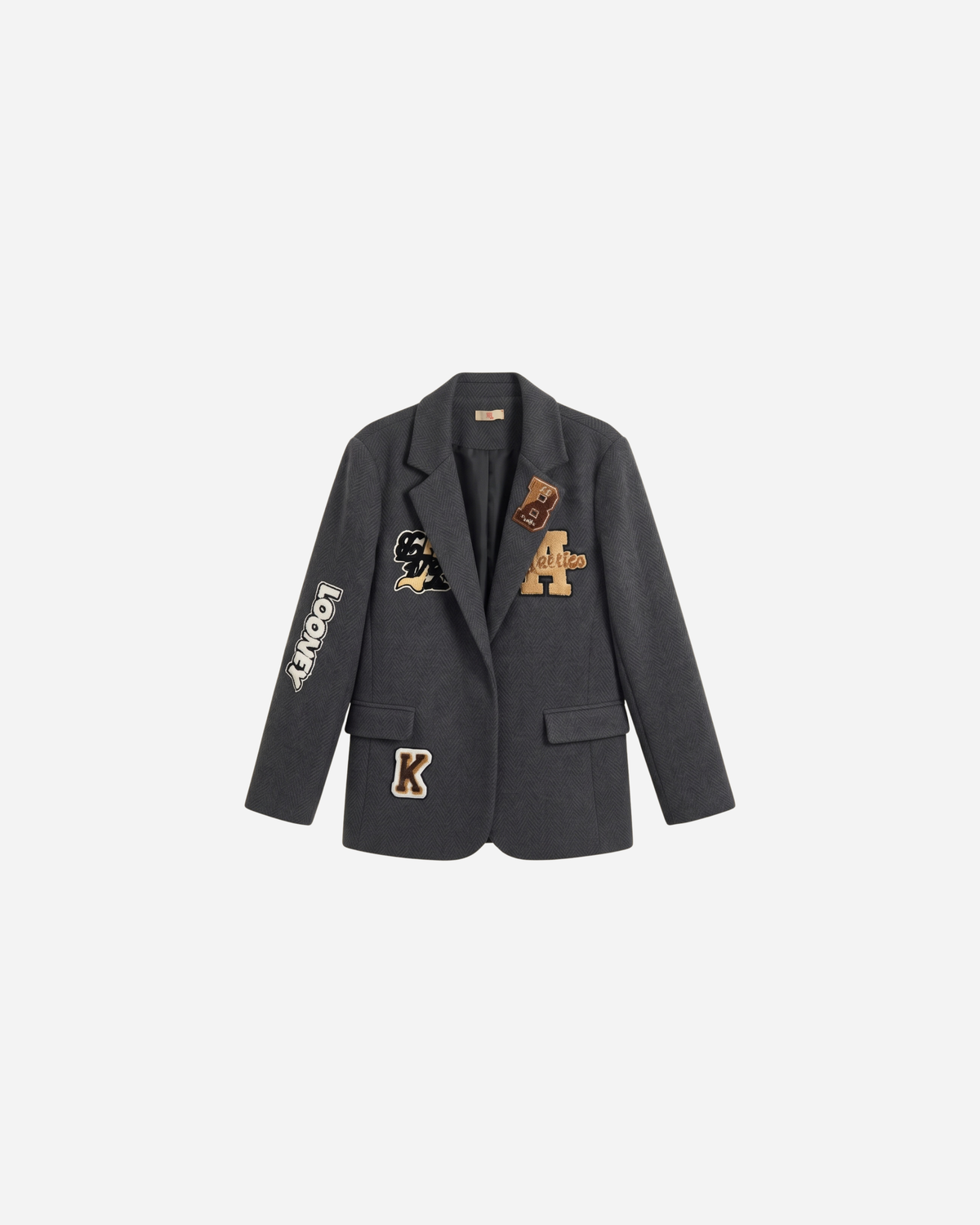VISGRAAT BLAZER ANTRACIET