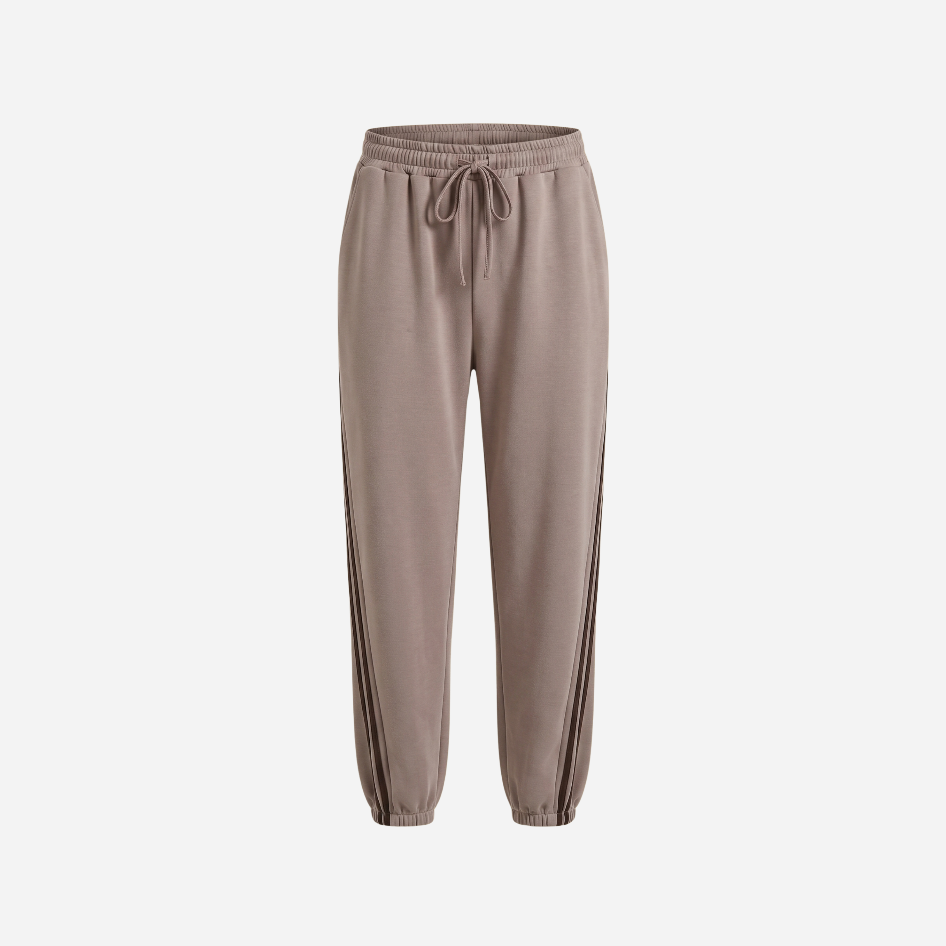 SPORTI JOGGER MET DUBBELE STREEP TAUPE