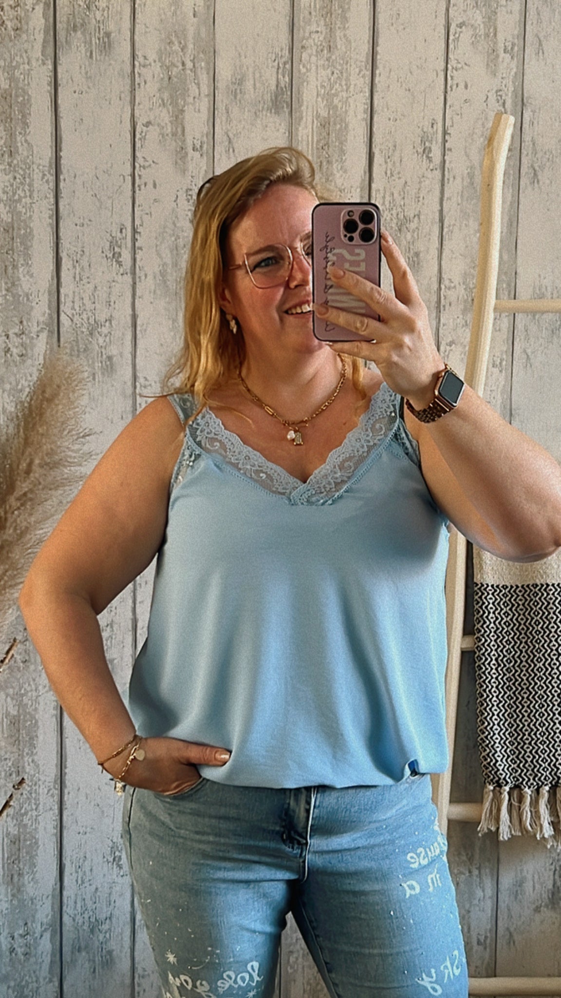 ESSIE TOP MIT SPITZE - 1288