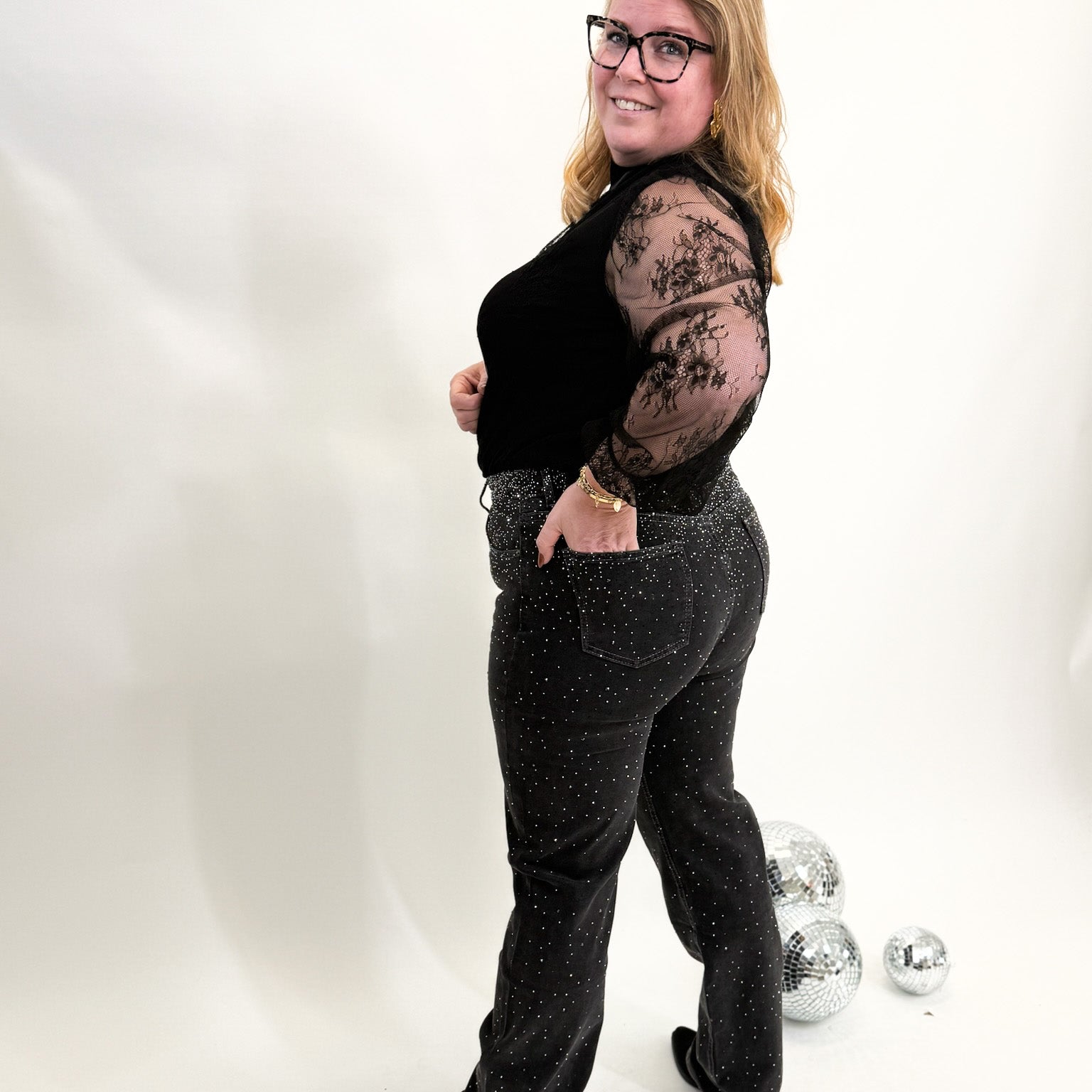 MOM WIDE LEG JEANS MERK GOODIES DJ2456 (40 bis 48) - GRAU