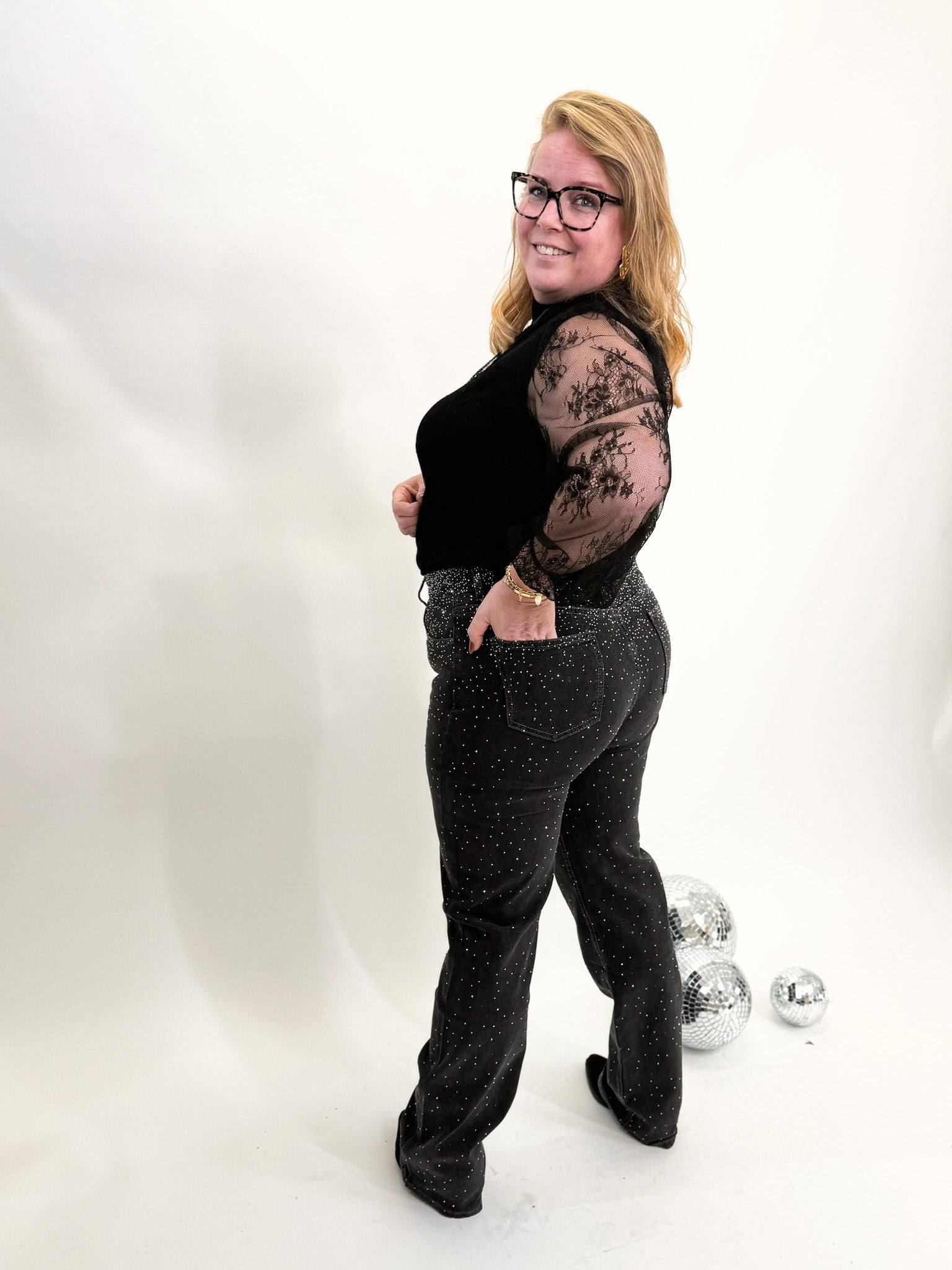 MOM WIDE LEG JEANS MERK GOODIES DJ2456 (40 bis 48) - GRAU