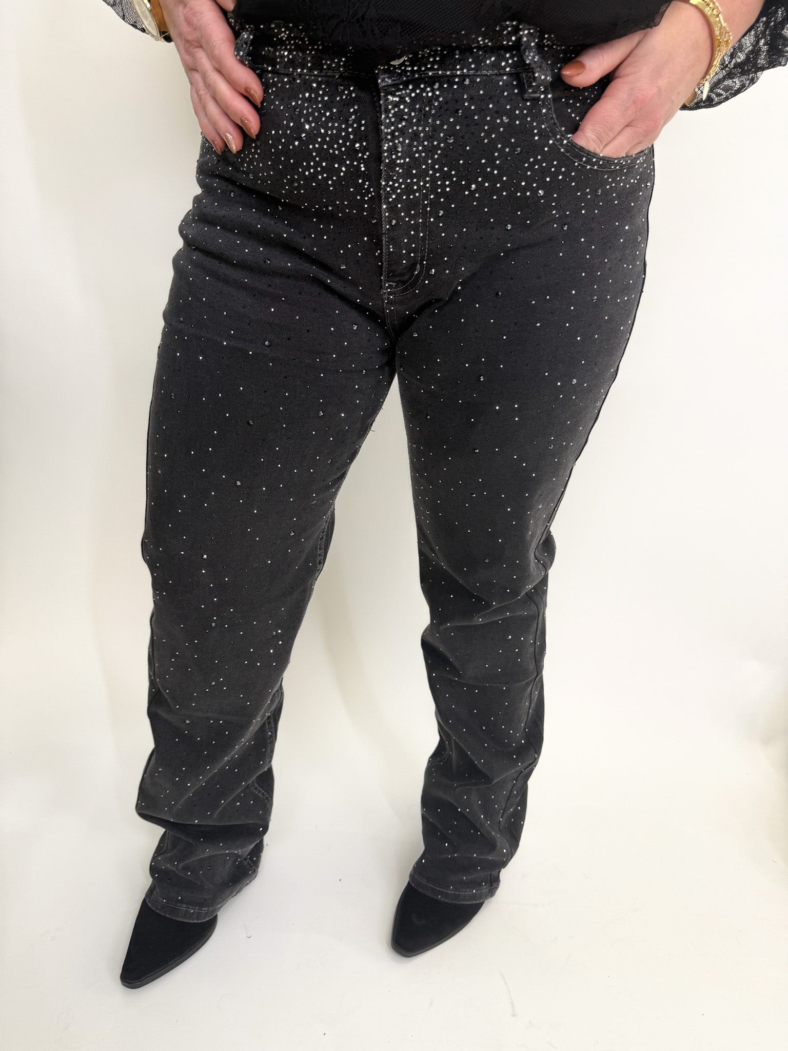 MOM WIDE LEG JEANS MERK GOODIES DJ2456 (40 bis 48) - GRAU