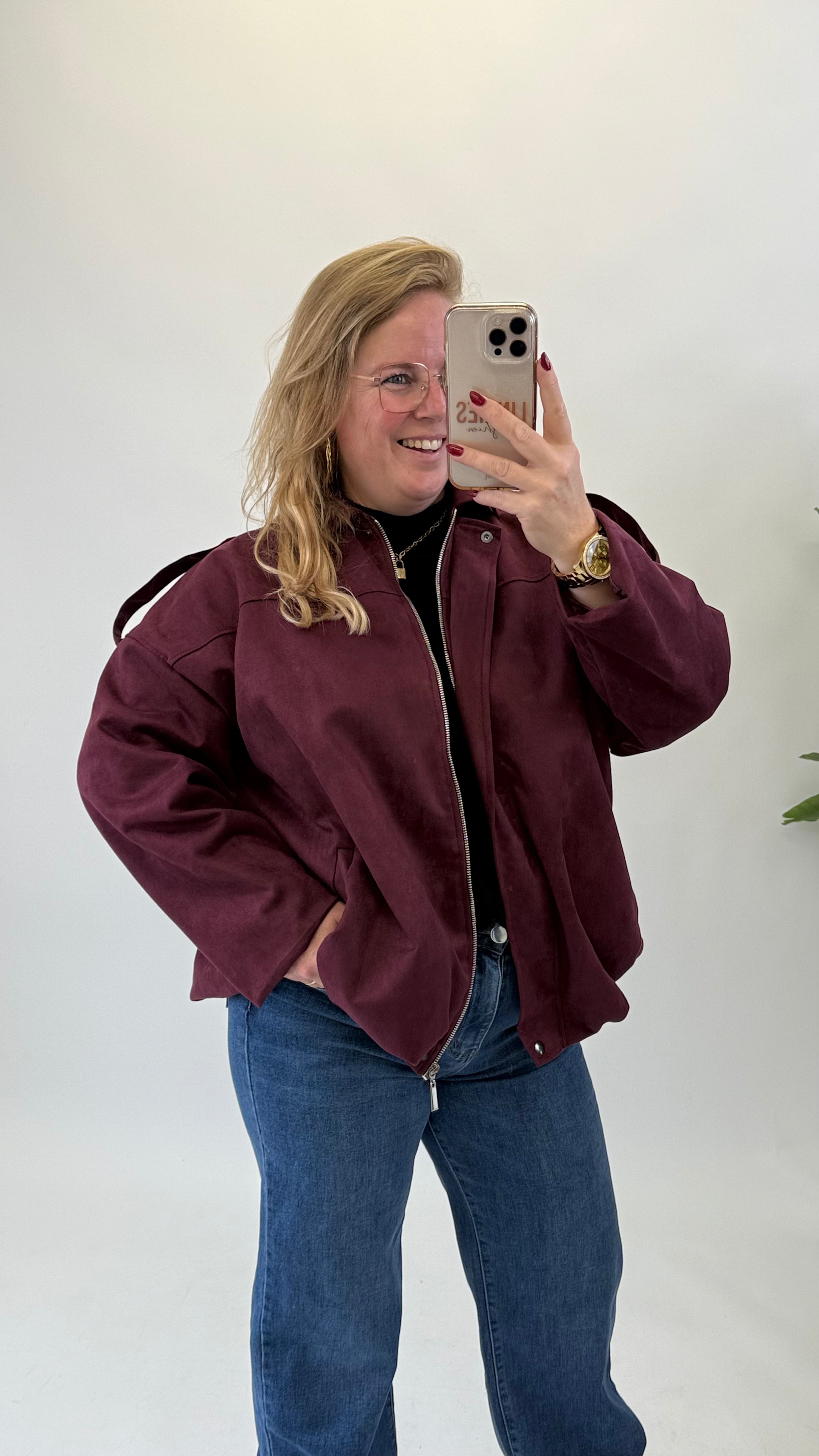 BO DENIM WESTE (38 BIS 50) - SCHWARZ