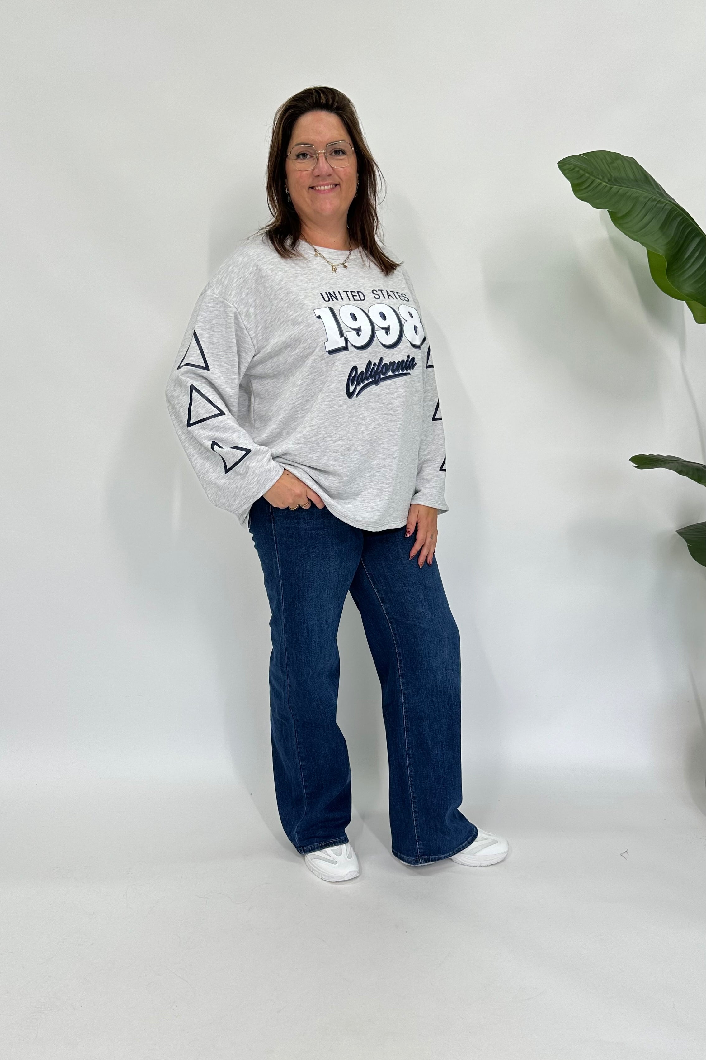 U.S. 1998 SWEATER LICHT GRIJS