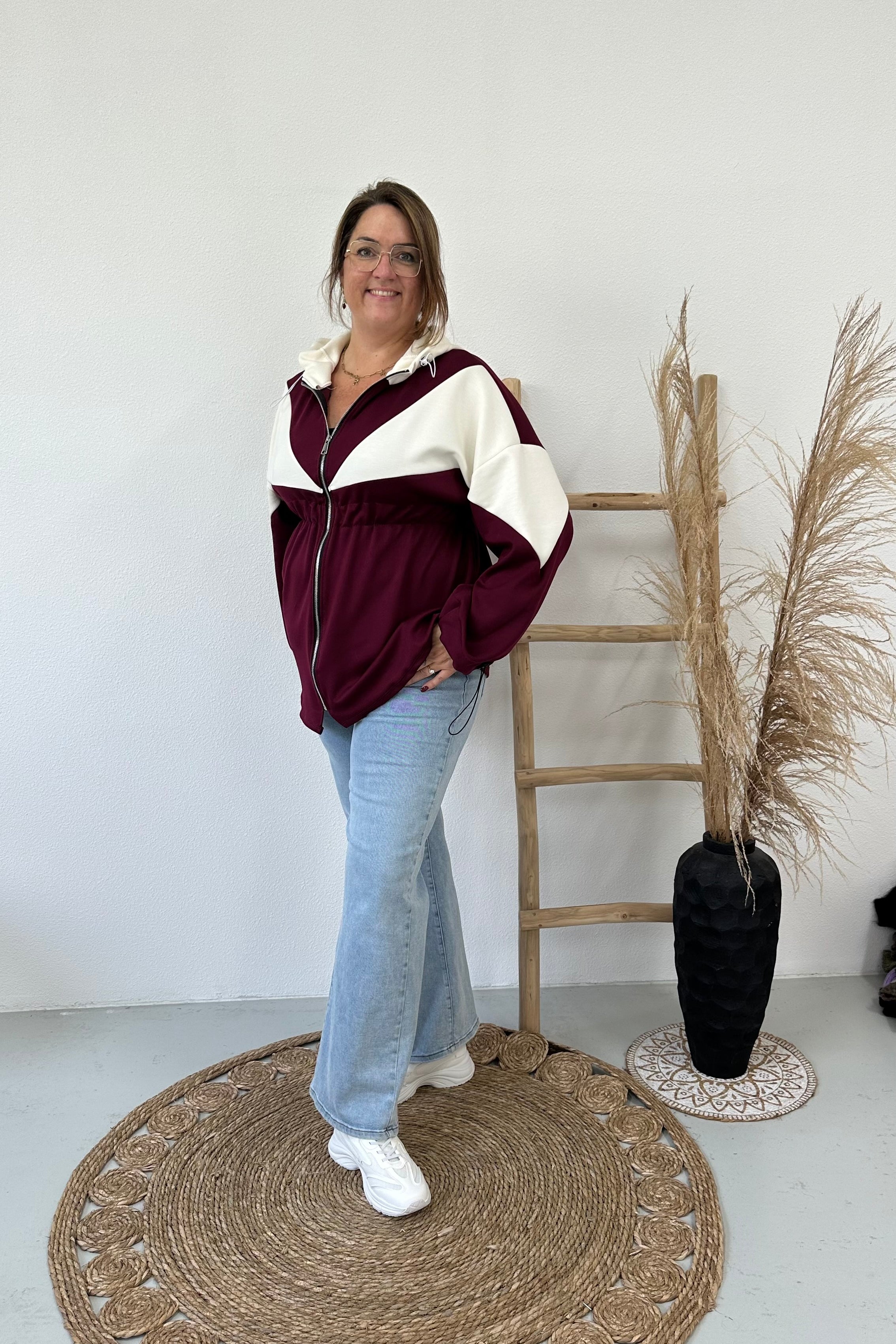 JOGGER JAS/TUNIEK BURGUNDY