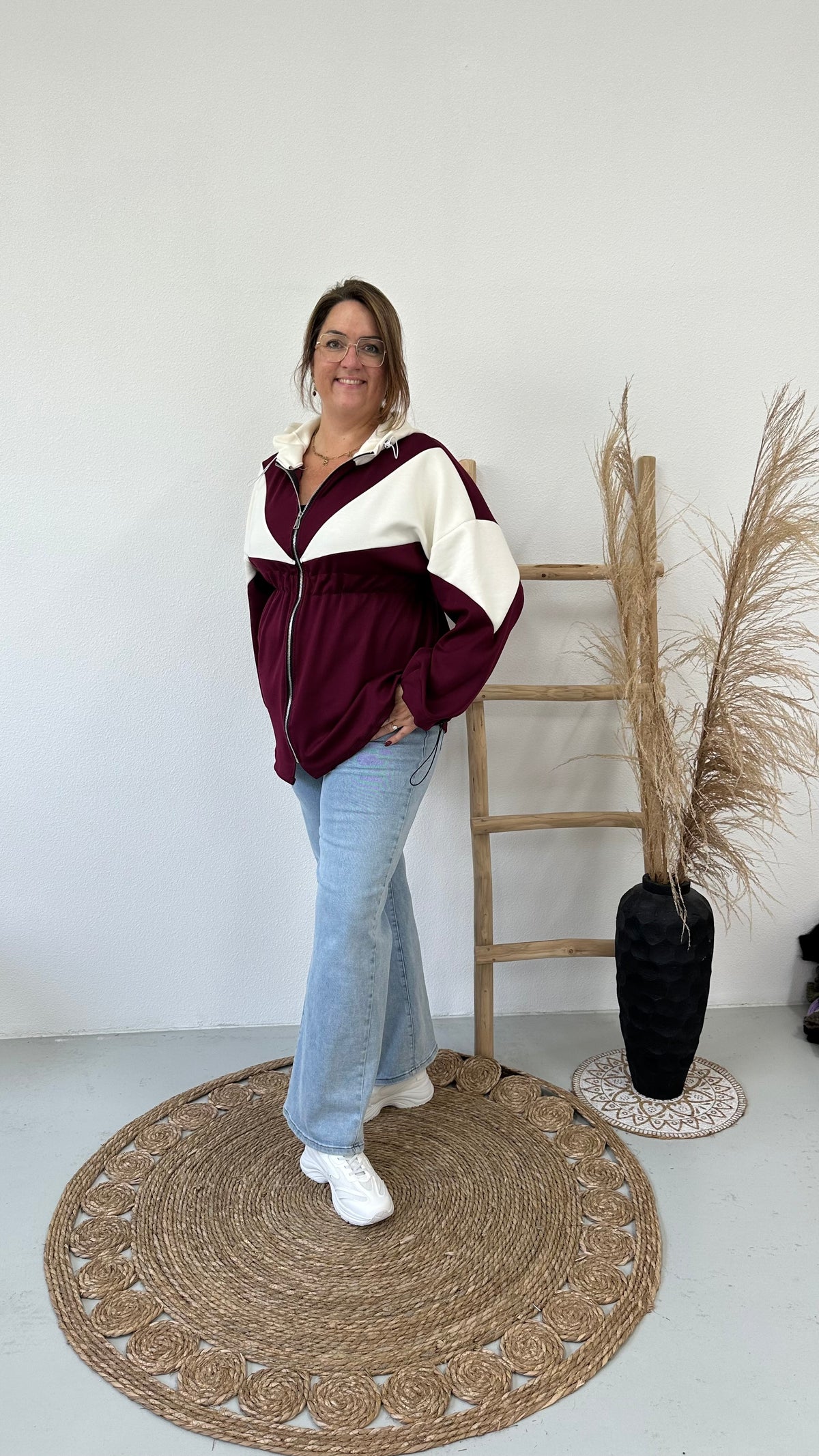 JOGGER JAS/TUNIEK BURGUNDY
