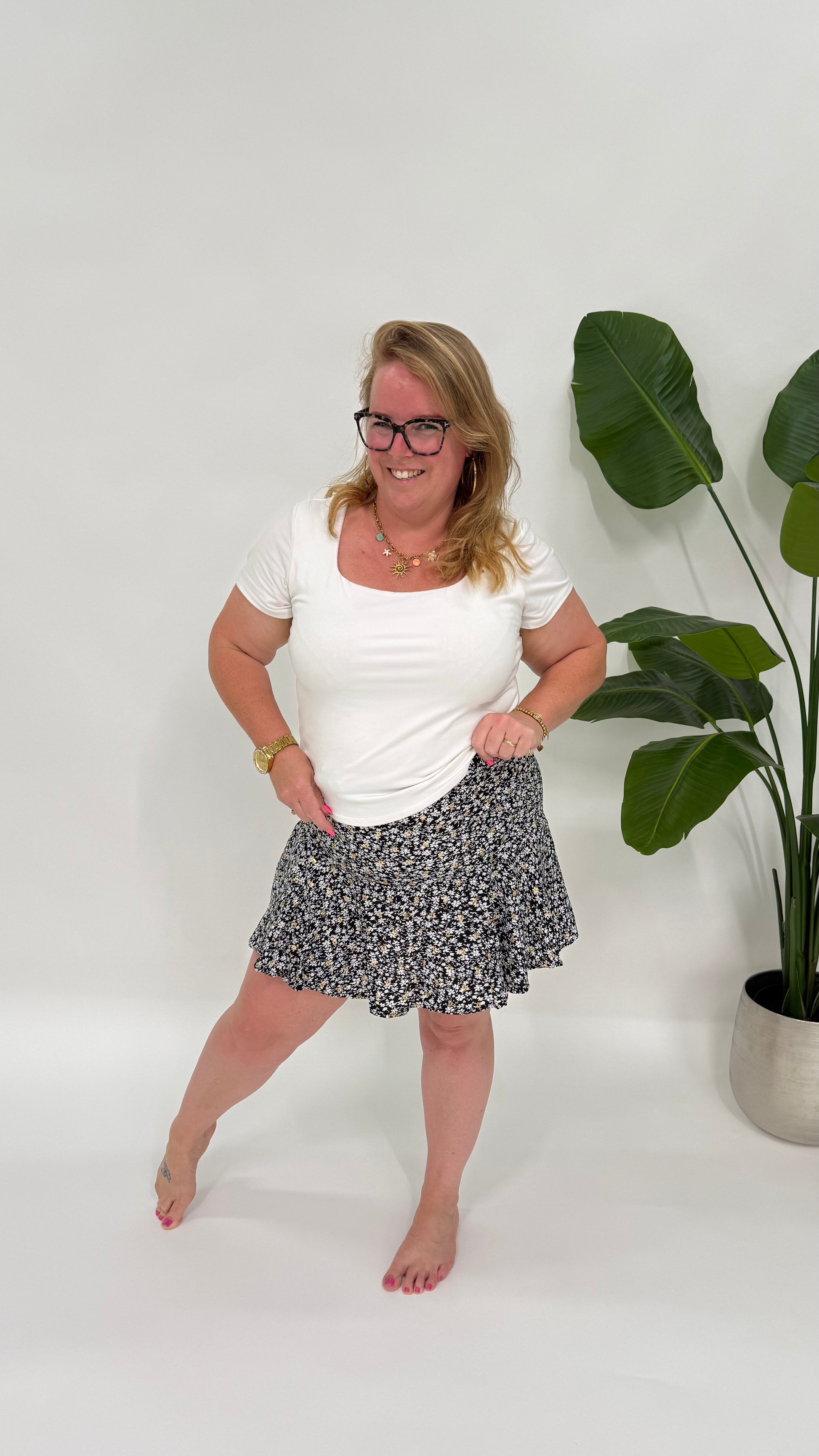 FLOWER SKORT - 2139