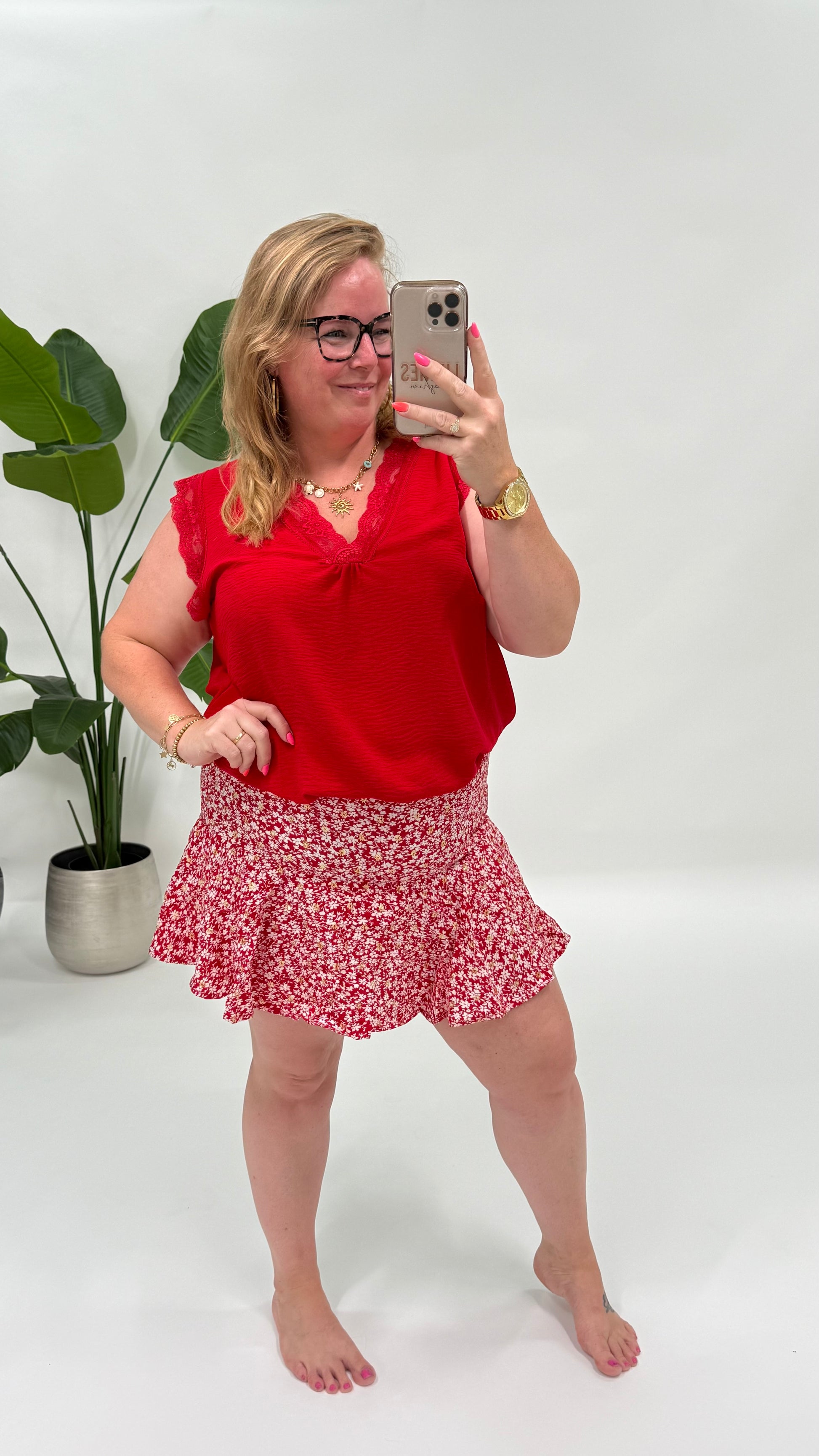 FLOWER SKORT - 2139