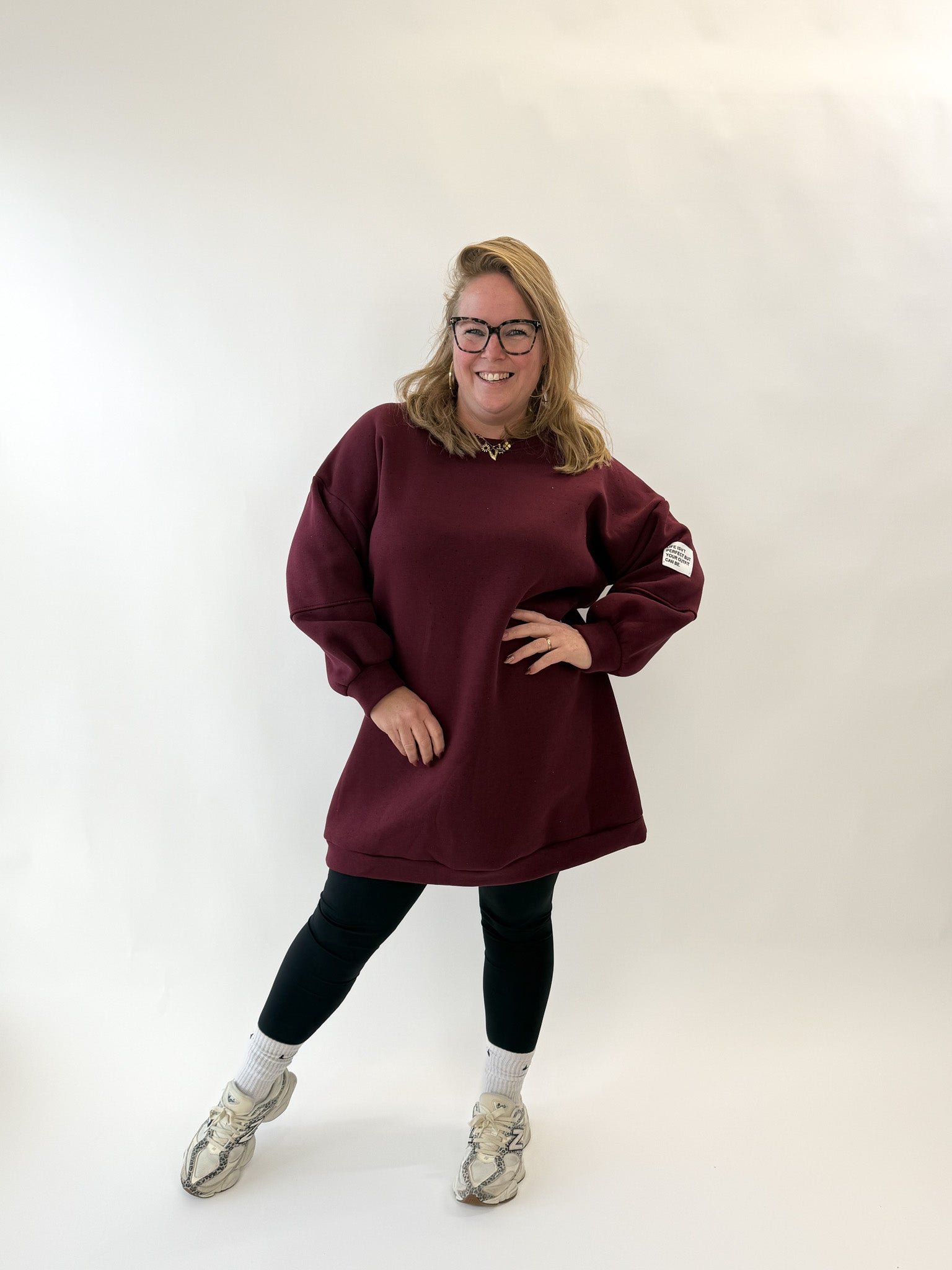 LIFE ISN'T PERFECT SWEATER JURK - 1884