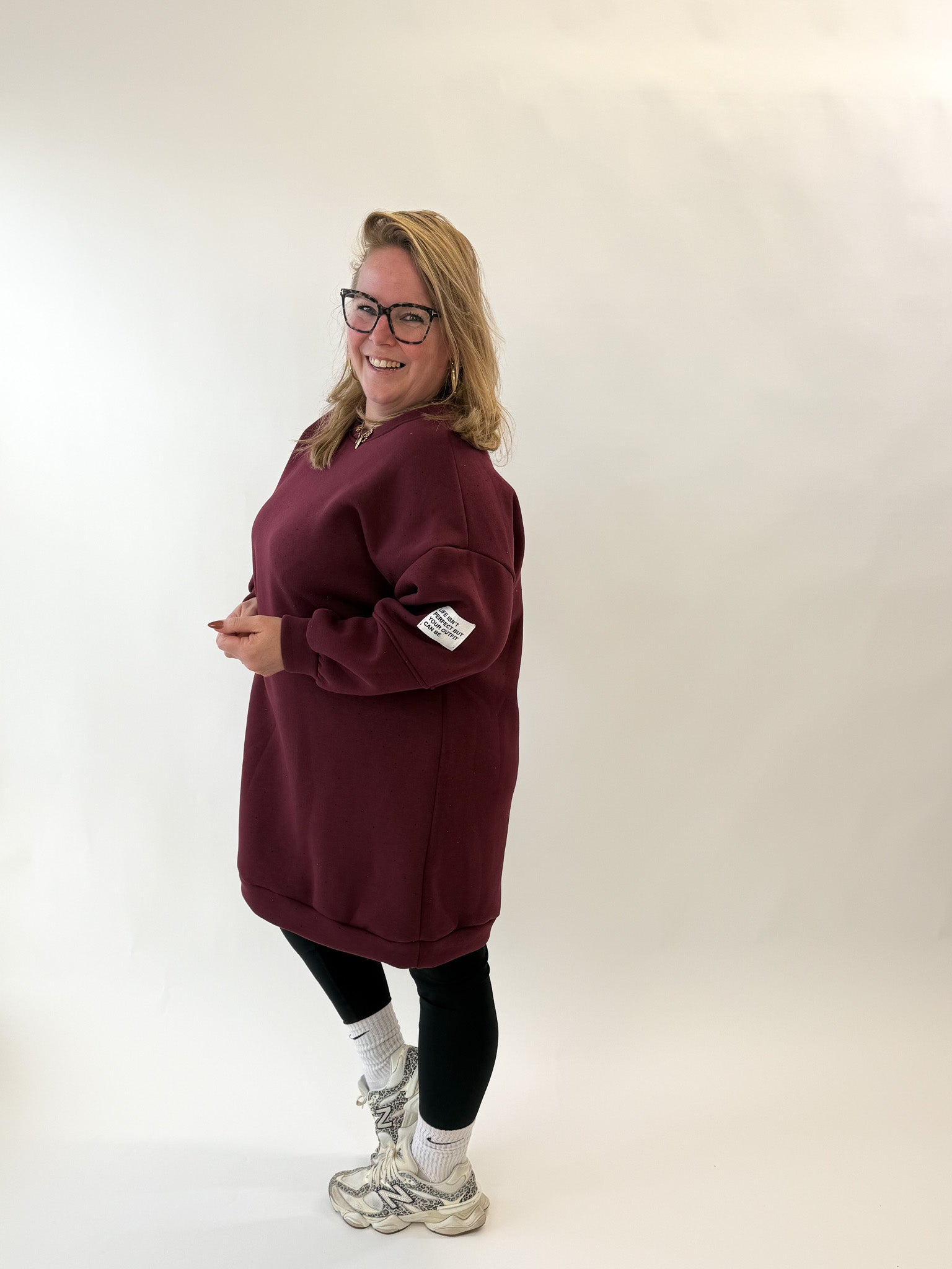 LIFE ISN'T PERFECT SWEATER JURK - 1884