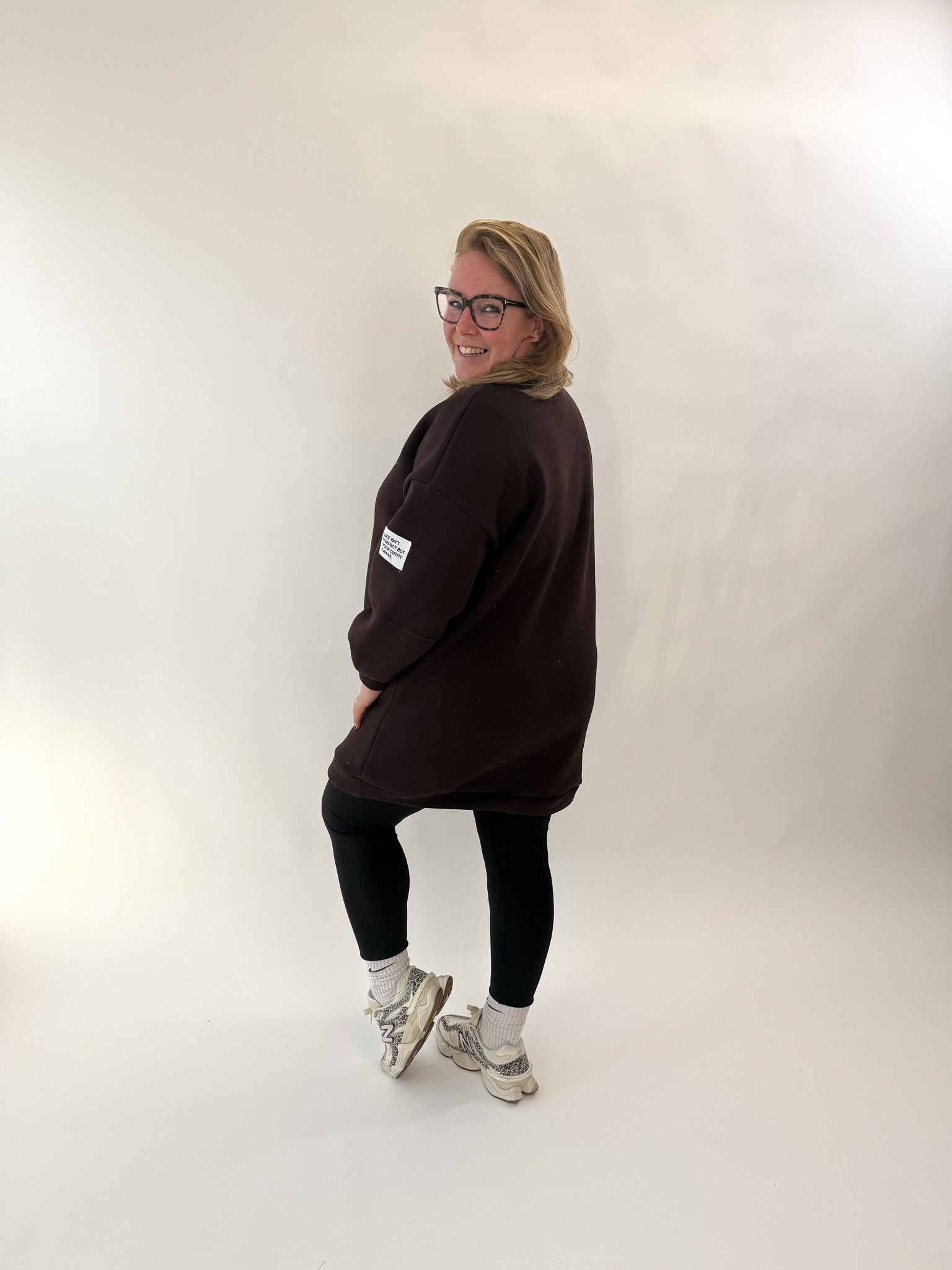 LIFE ISN'T PERFECT SWEATER JURK - 1884