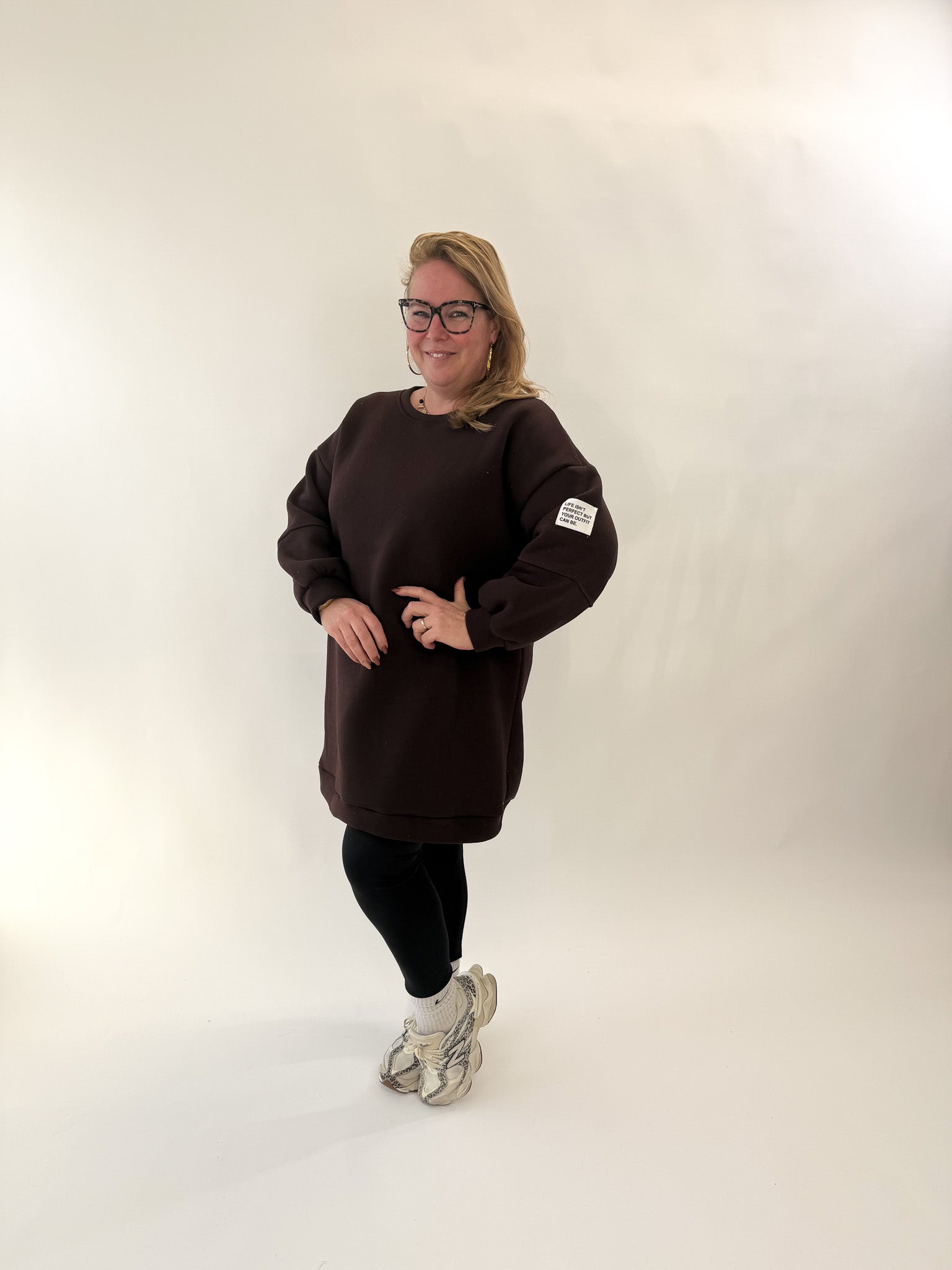 LIFE ISN'T PERFECT SWEATER JURK - 1884