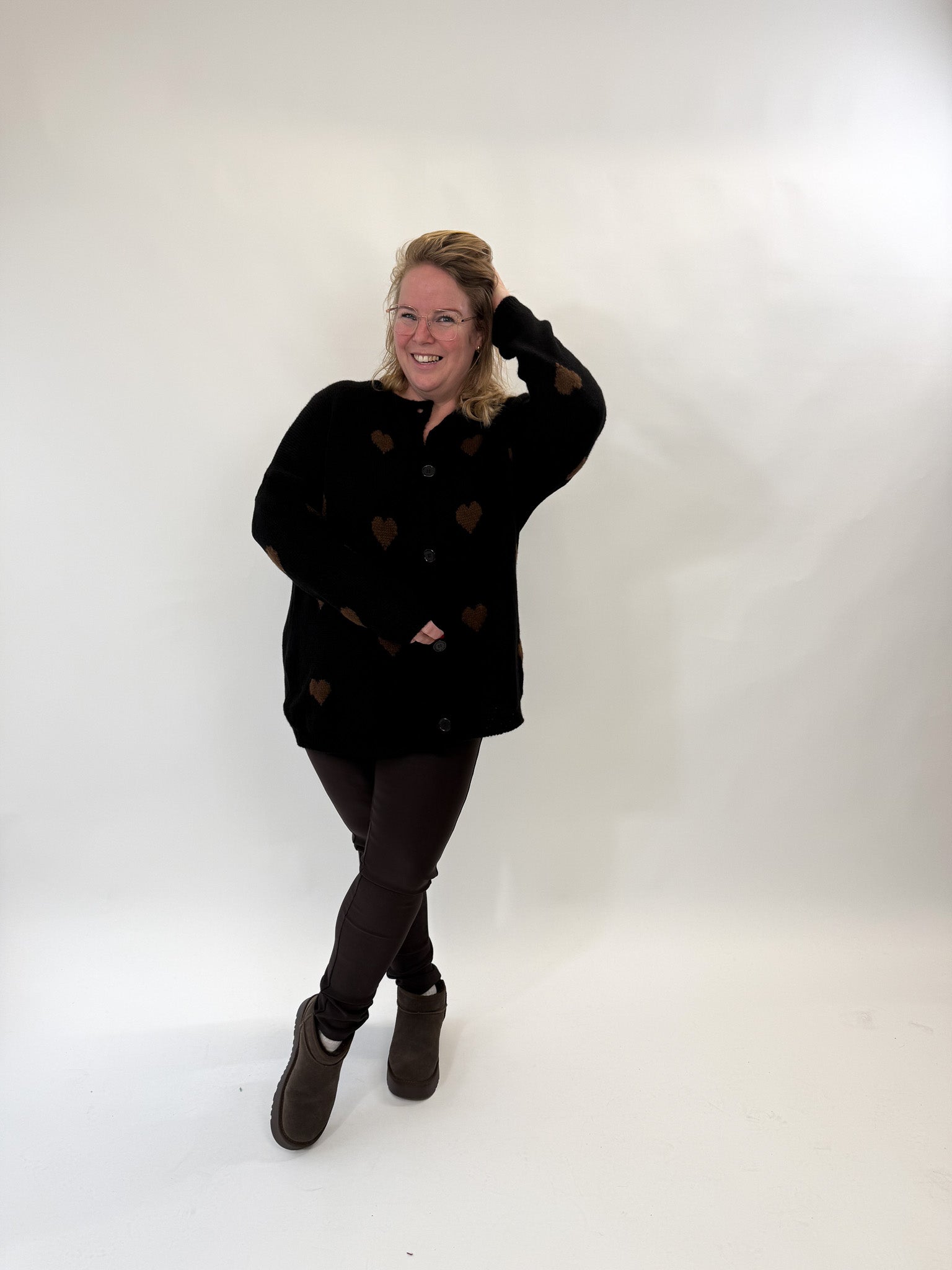 BO DENIM WESTE (38 BIS 50) - SCHWARZ