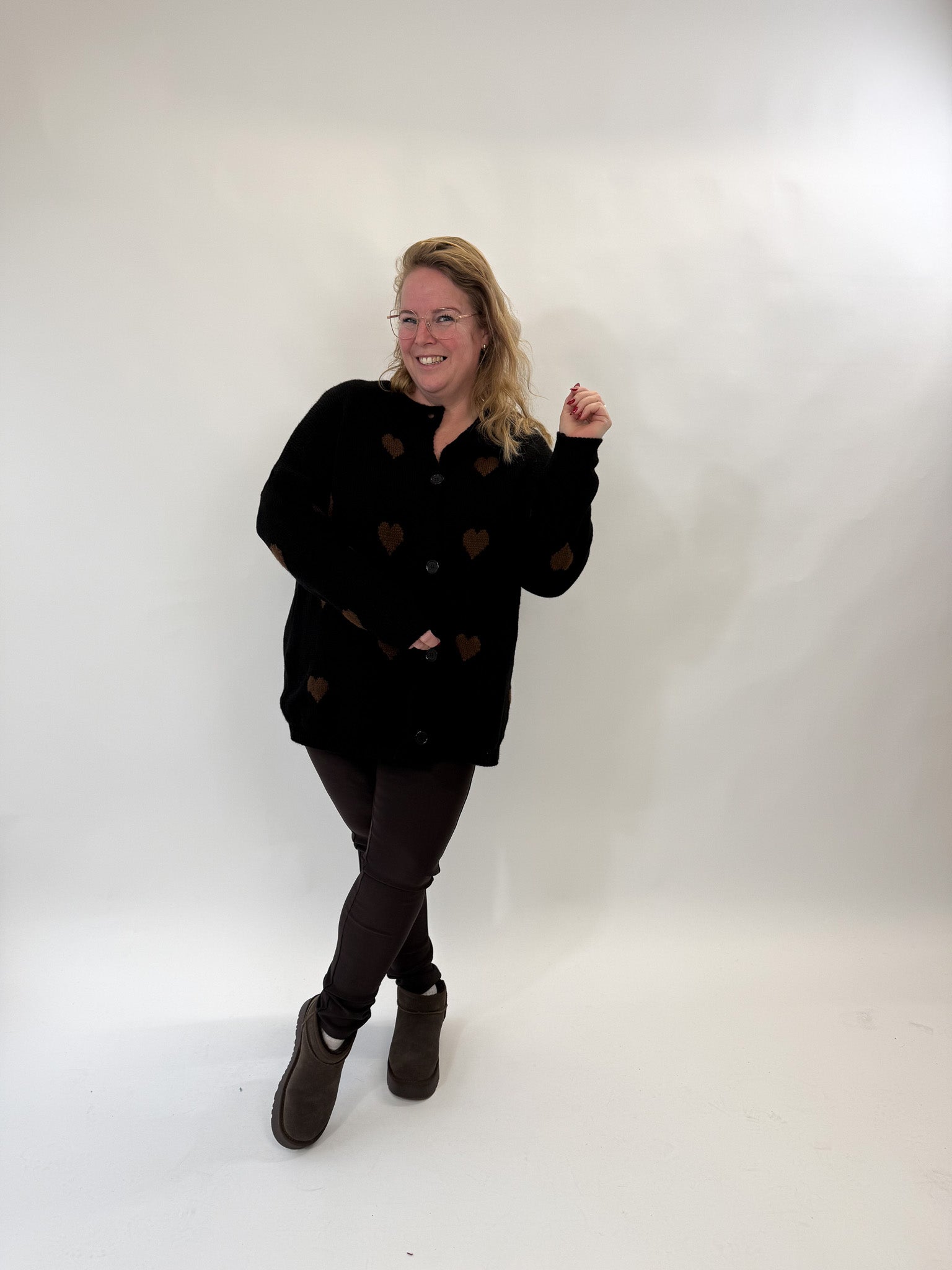 BO DENIM WESTE (38 BIS 50) - SCHWARZ