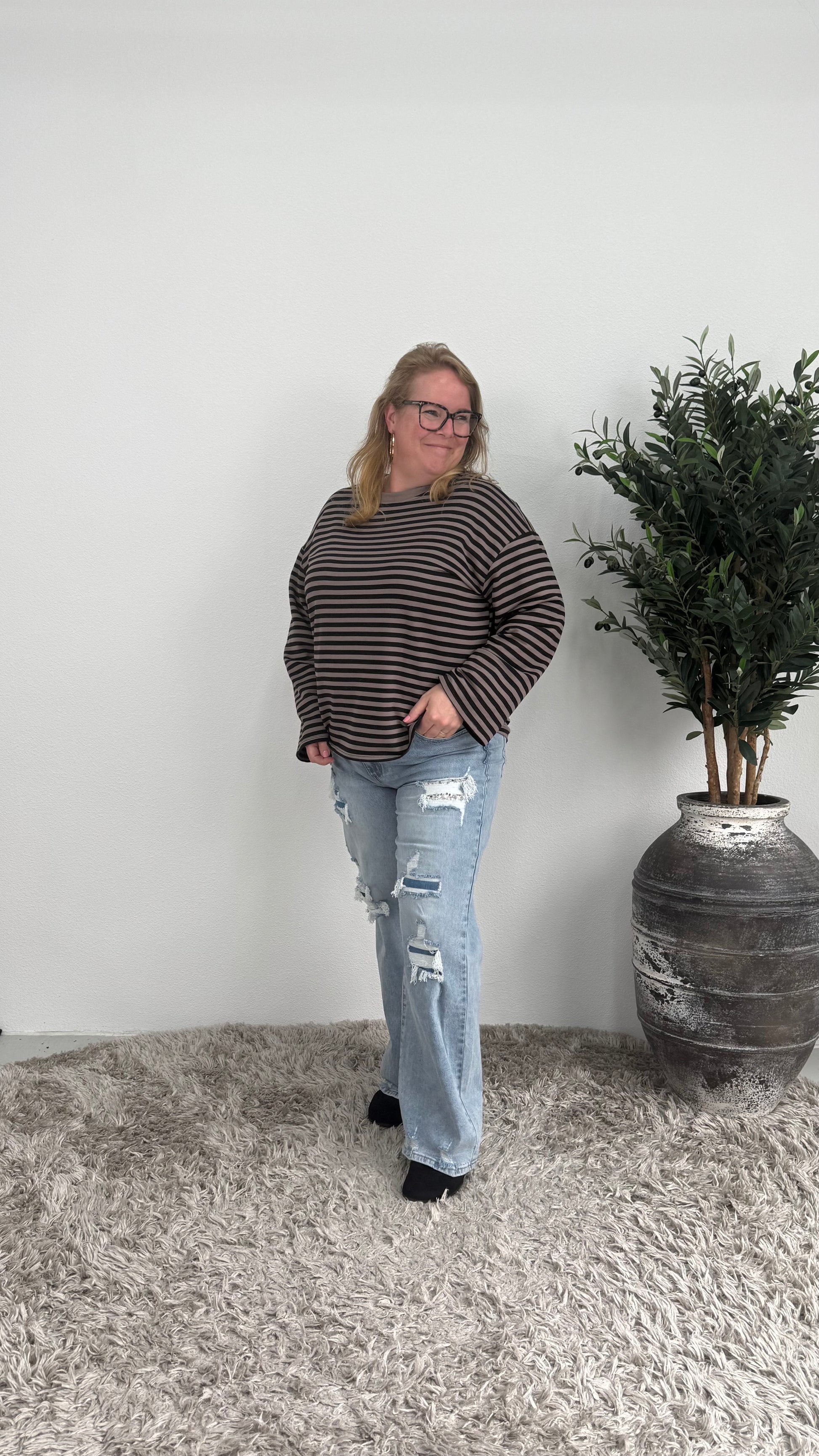 STREEP SHIRT LONGSLEEVE - 2179
