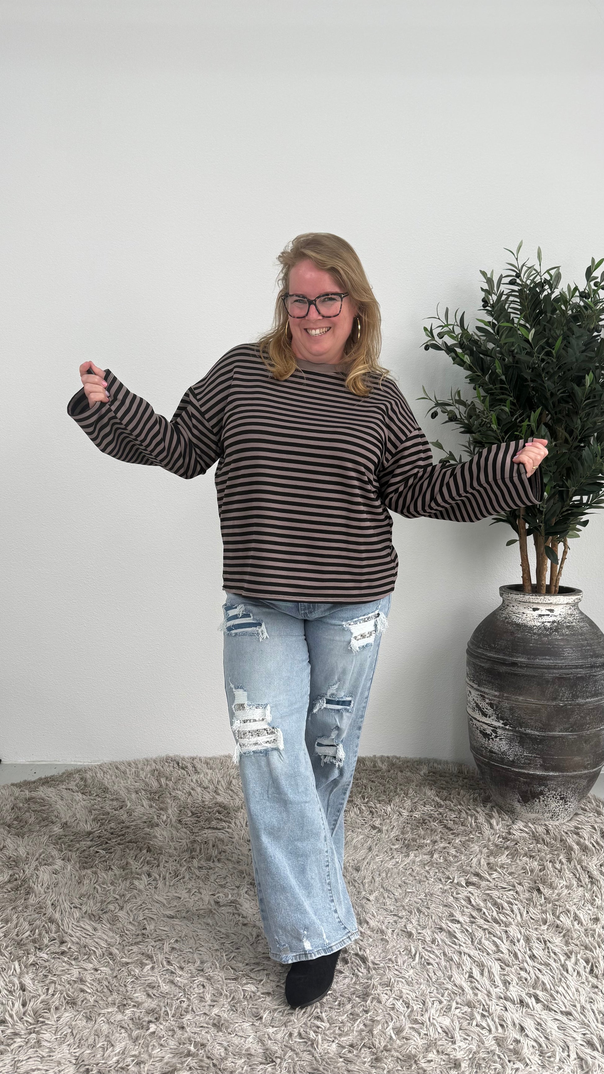 STREEP SHIRT LONGSLEEVE - 2179