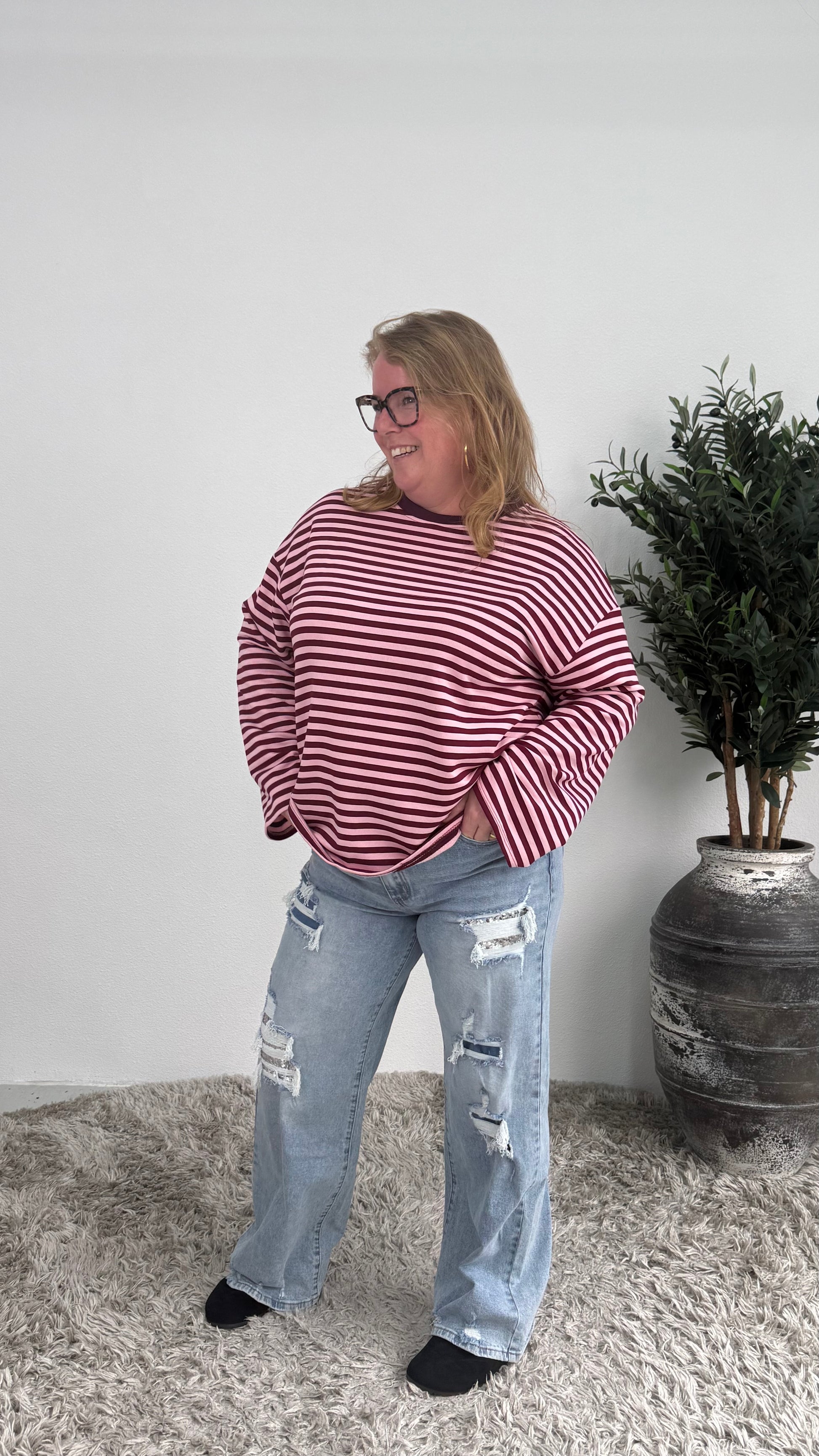 STREEP SHIRT LONGSLEEVE - 2179