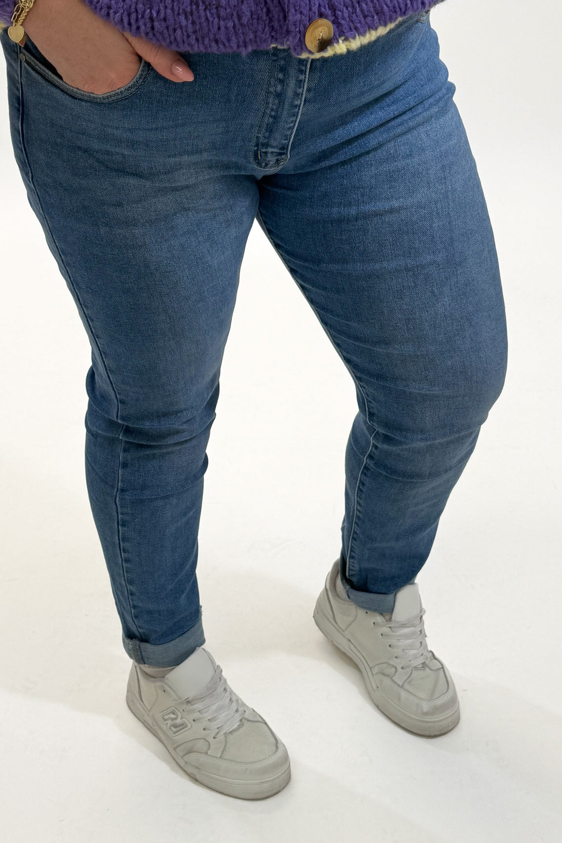 MOM WIDE LEG JEANS MERK GOODIES DJ2456 (40 bis 48) - GRAU