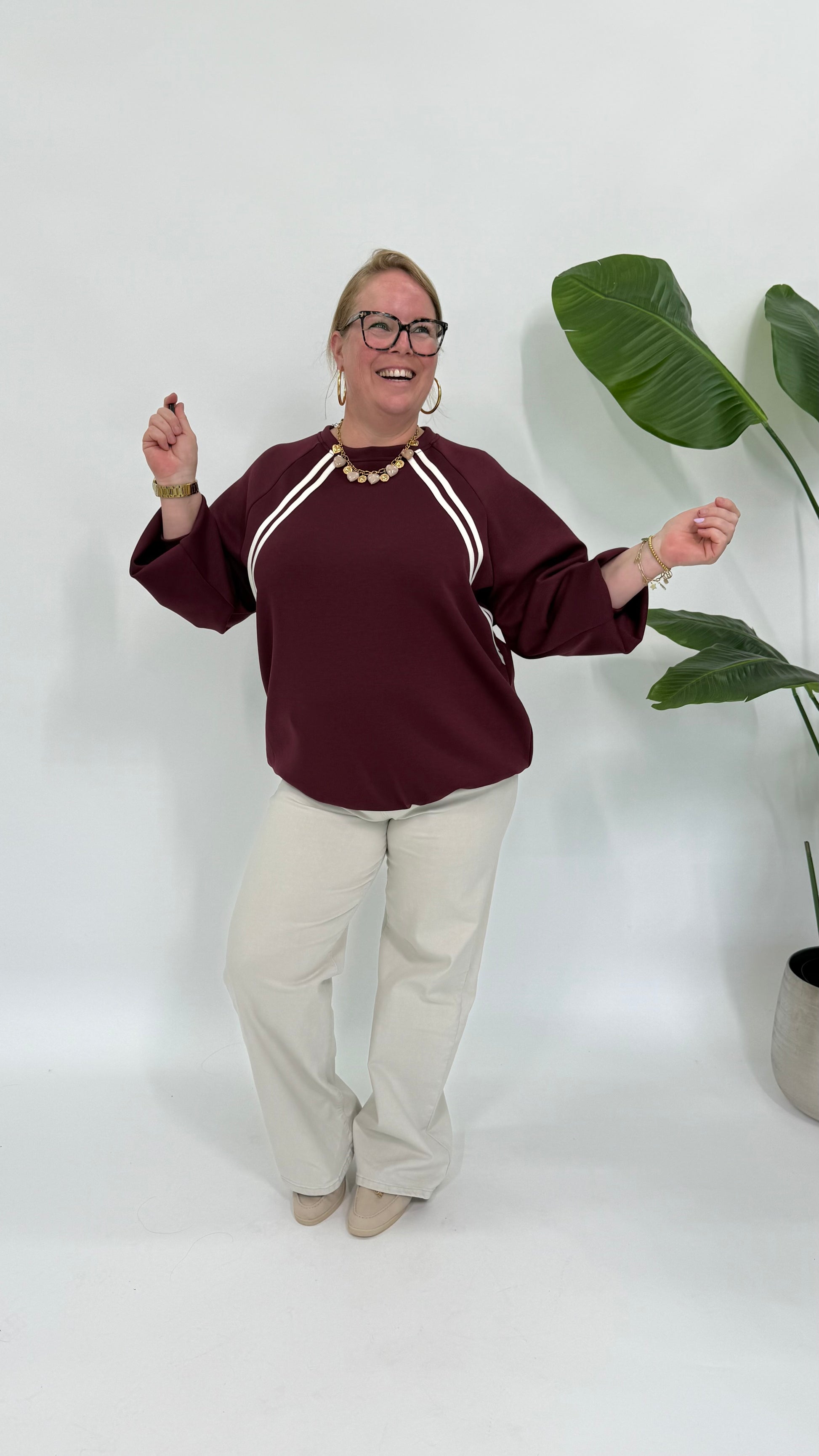 SPORTIEVE SWEATER MET KOORD - 2191