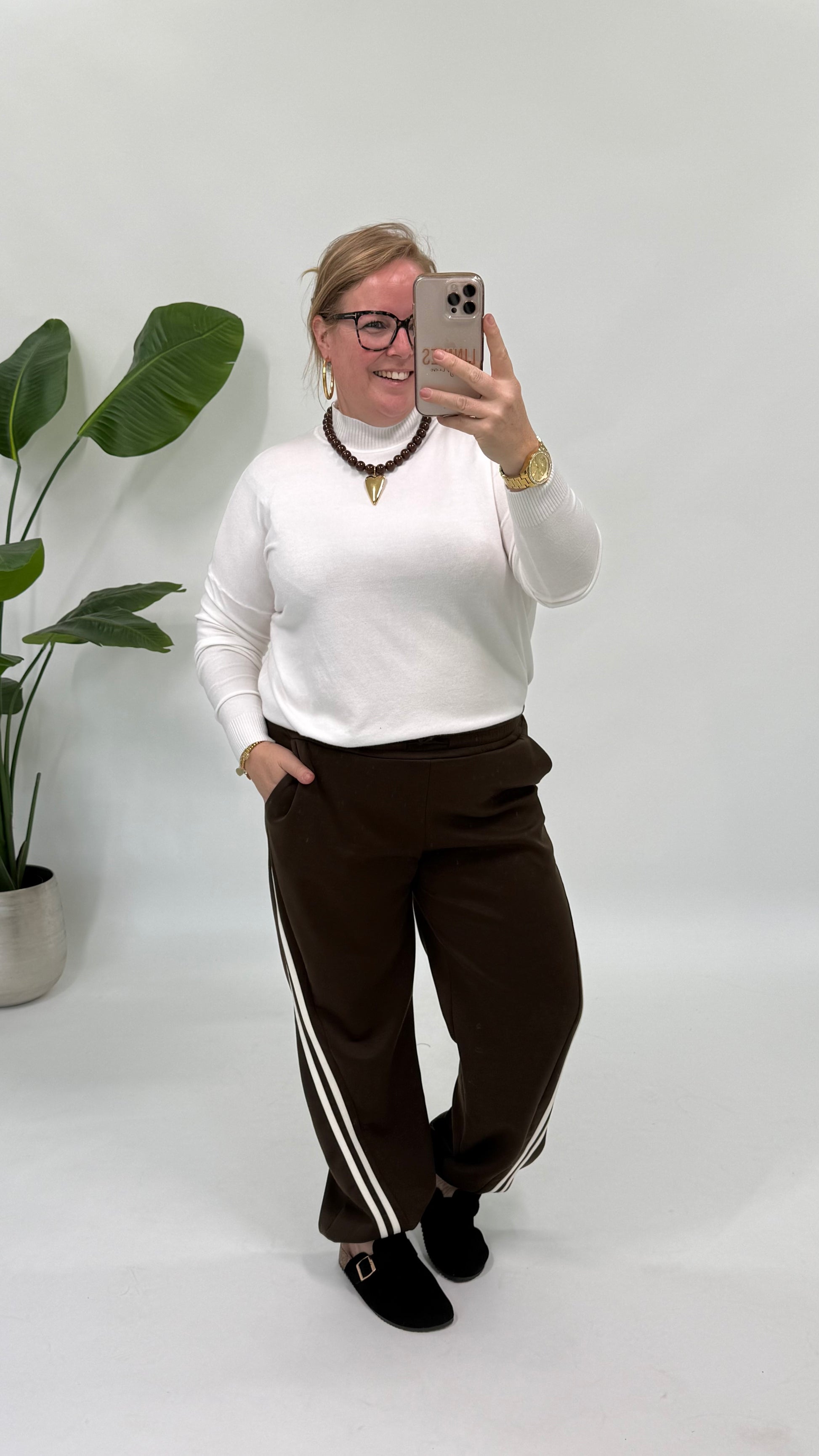 SPORTI JOGGER MET DUBBELE STREEP - 2192
