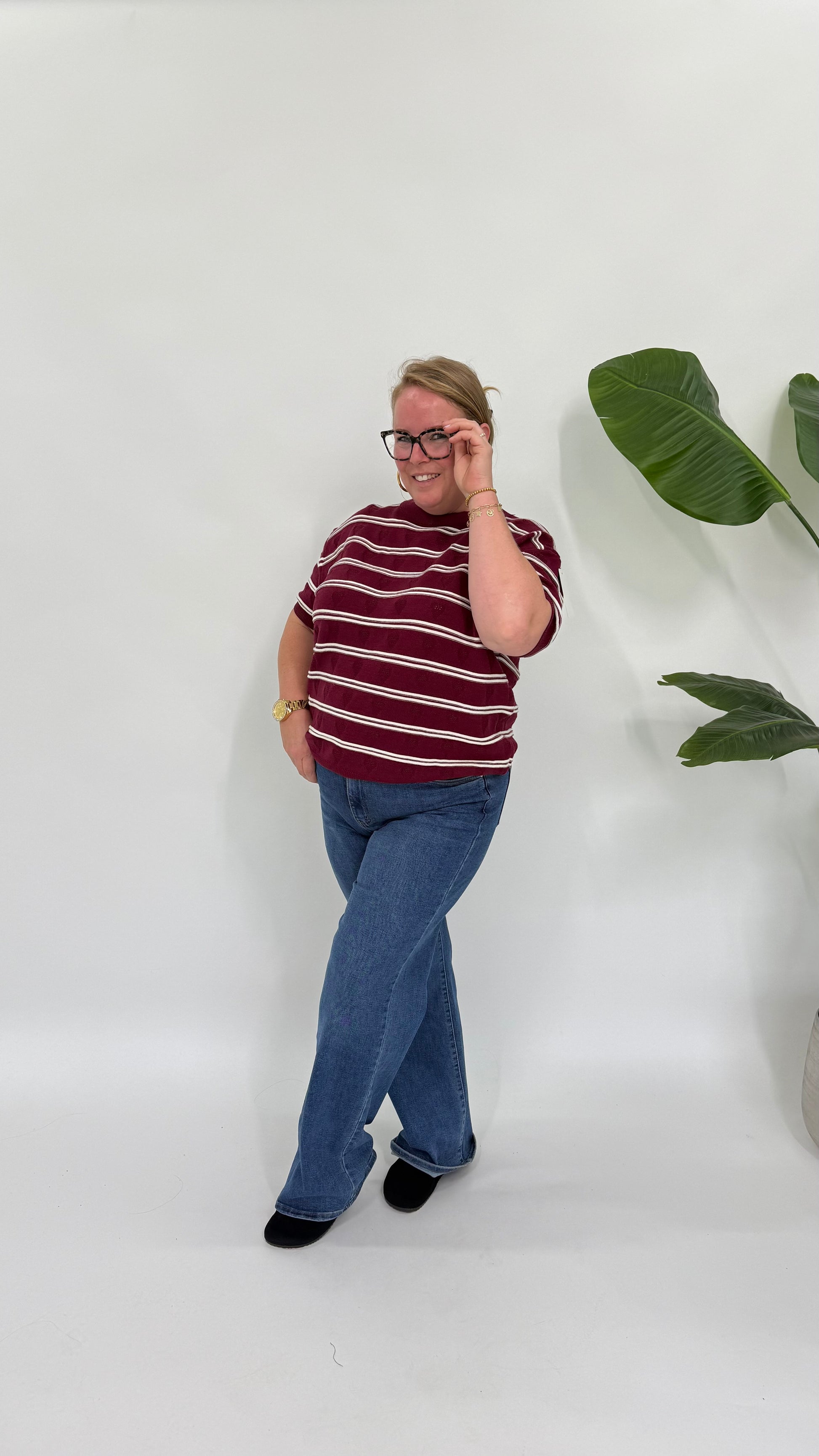 ZACHTE STREEP TOP MET HARTJES - 2183