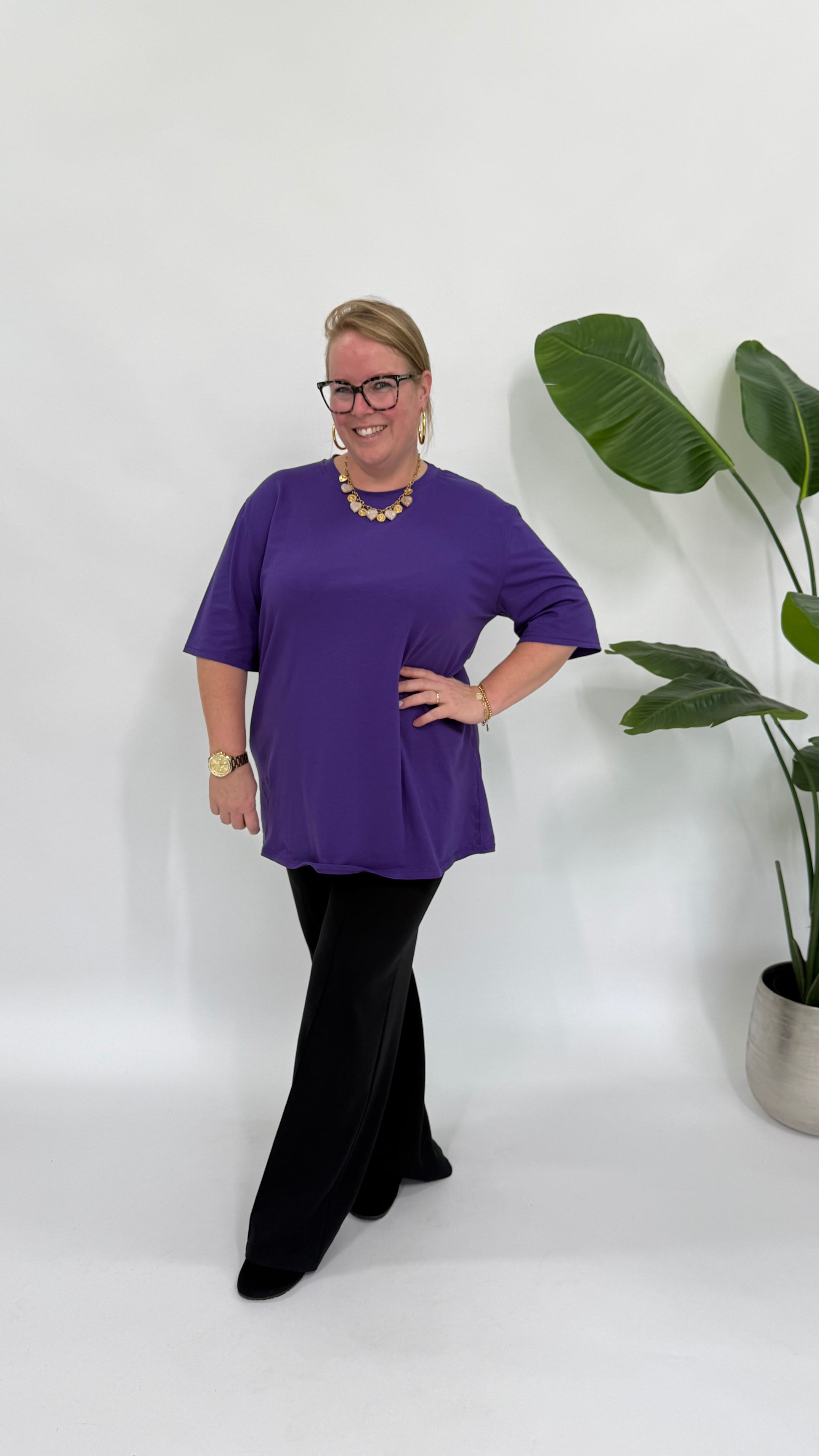 BASIC KATOENEN T-SHIRT - 2184