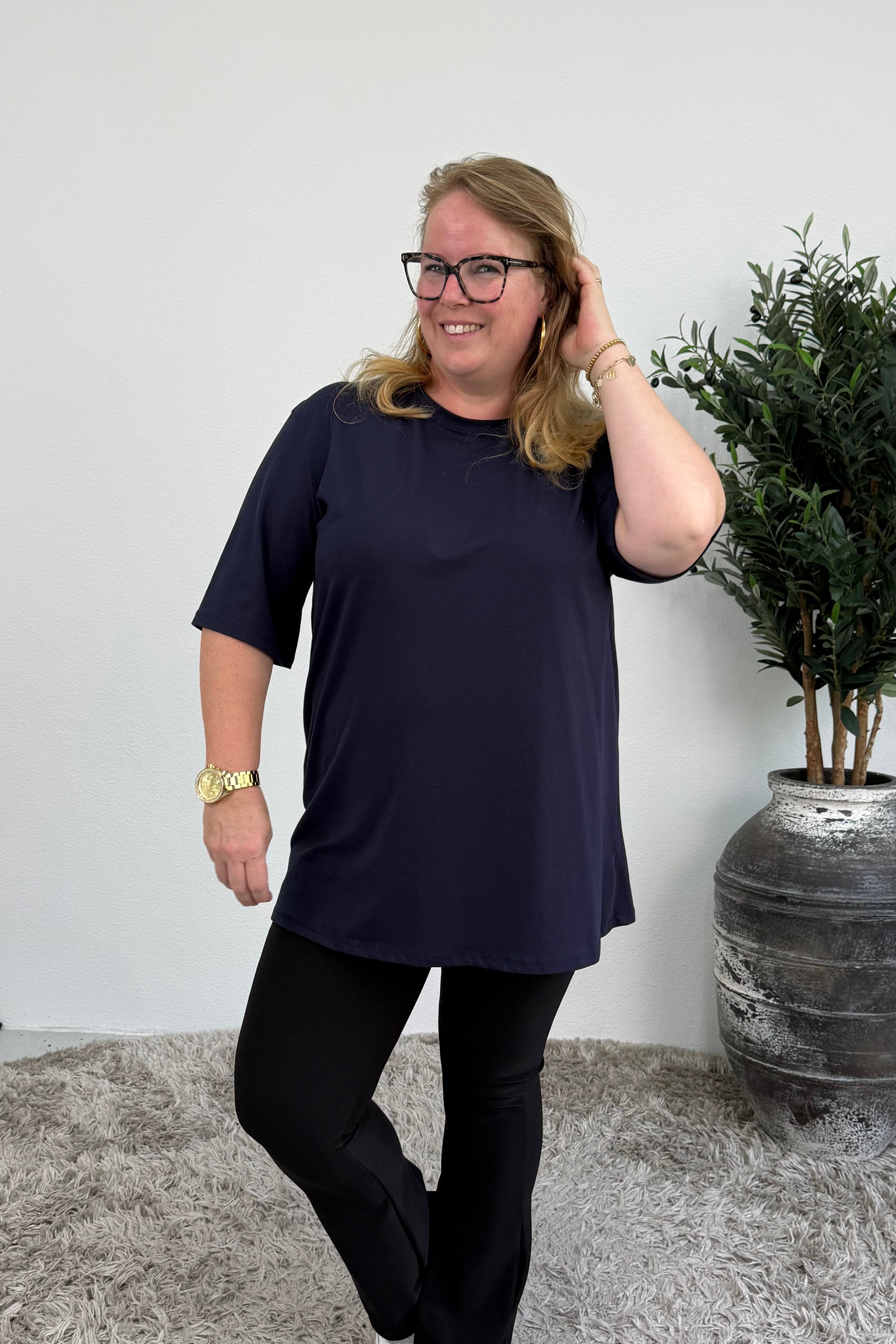 BASIC T-SHIRT LINNIES THE LABEL MARINE