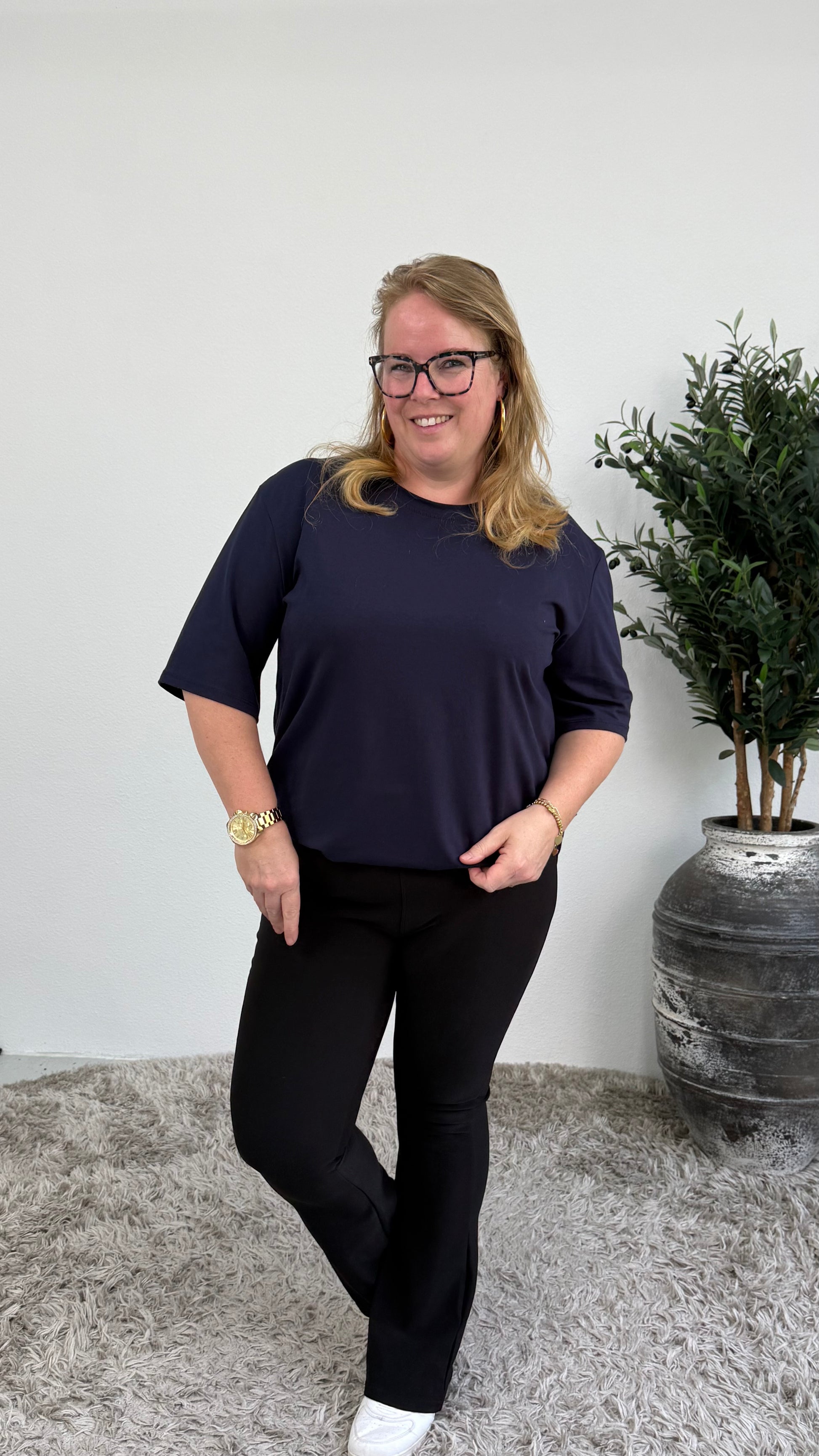 BASIC KATOENEN T-SHIRT - 2184