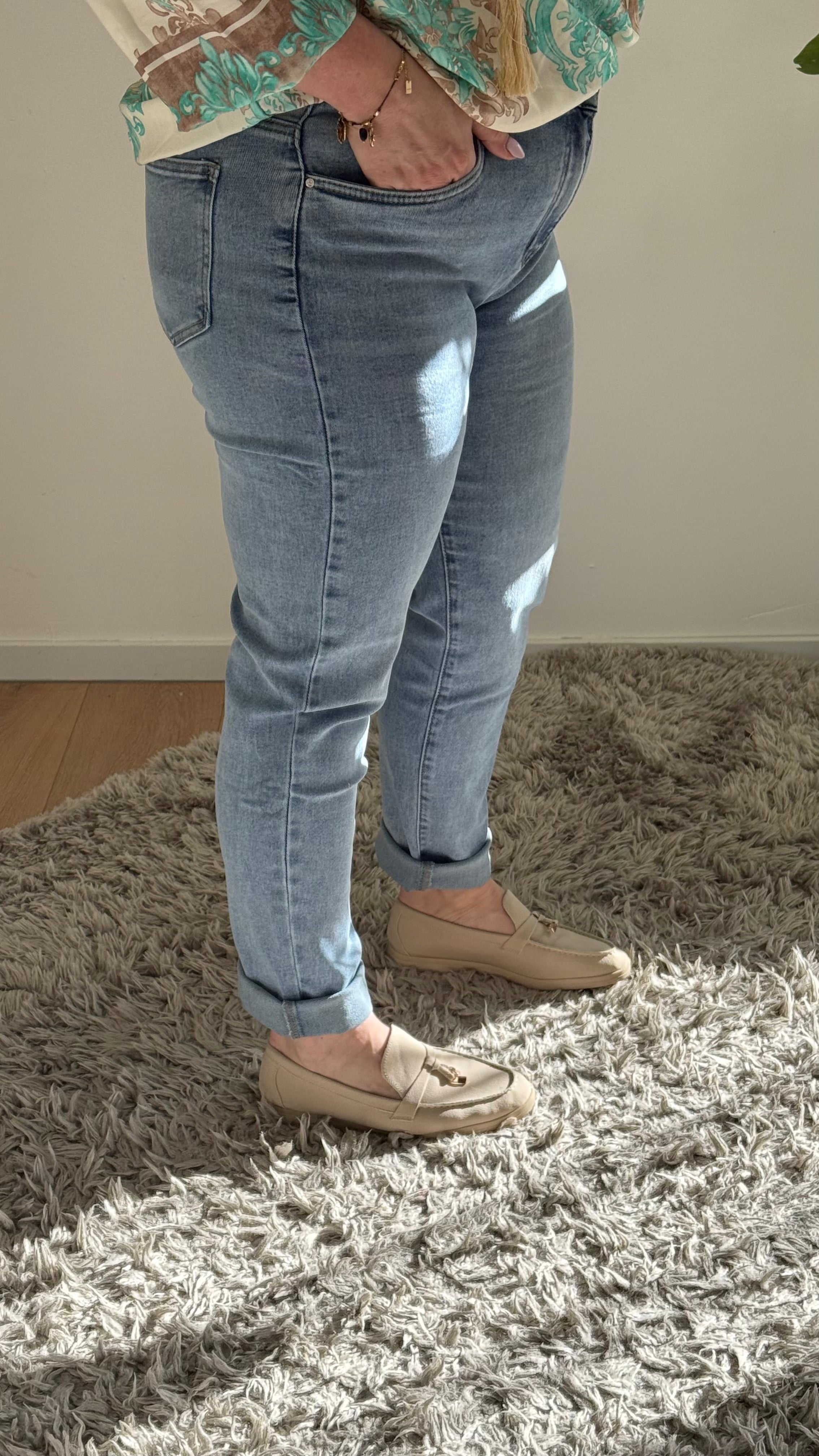 MOM WIDE LEG JEANS MERK GOODIES DJ2456 (40 bis 48) - GRAU