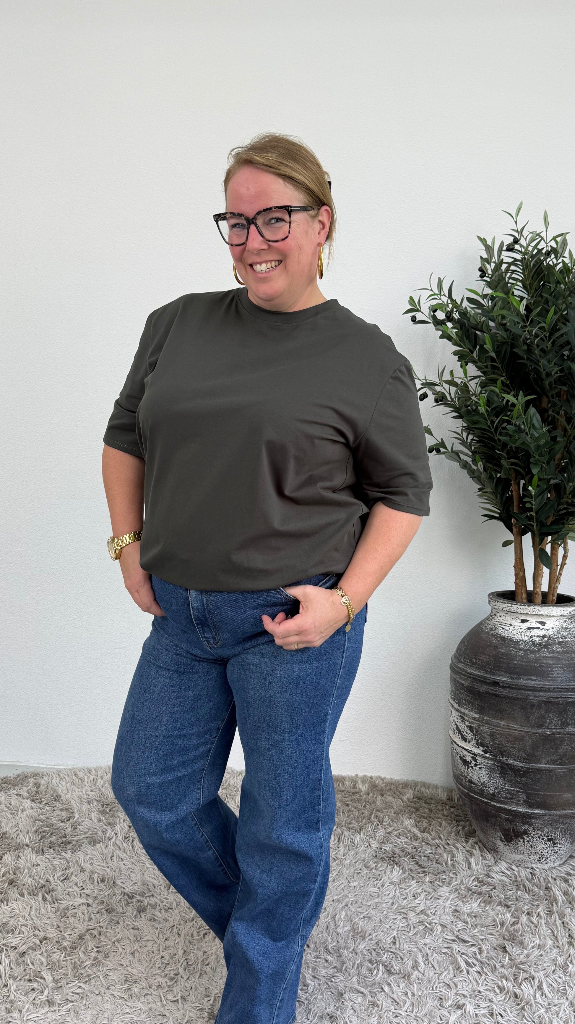 BASIC KATOENEN T-SHIRT - 2184