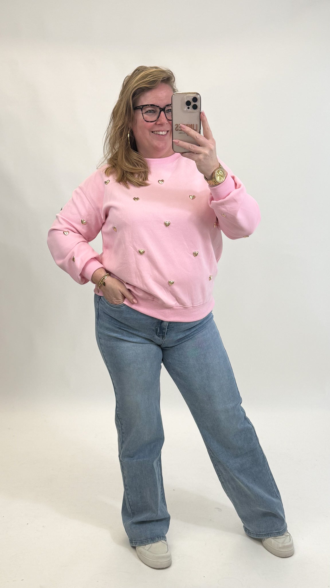 HEART STUD SWEATER - 1904