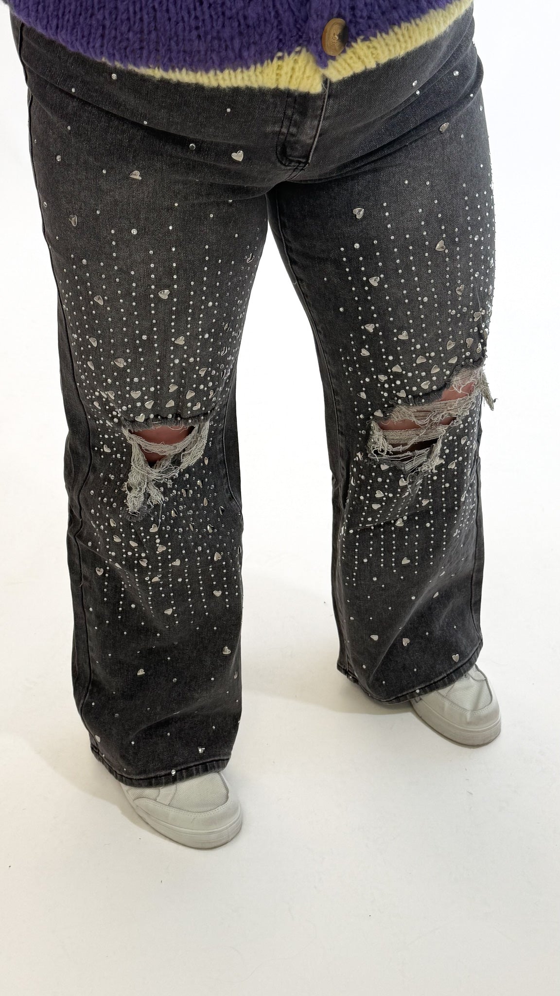 MOM WIDE LEG JEANS MERK GOODIES DJ2456 (40 bis 48) - GRAU