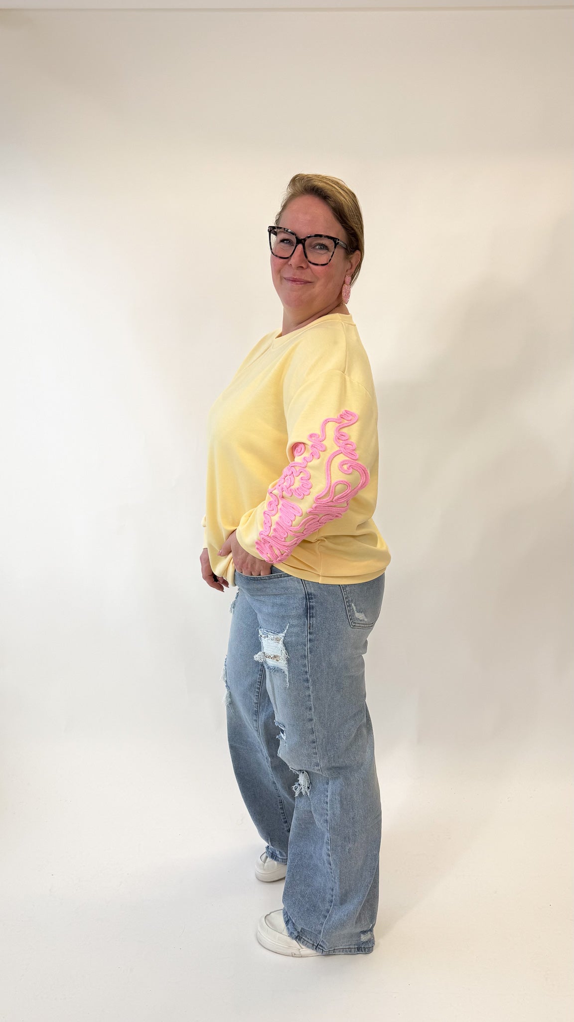 BORDUUR MOUW SWEATER - 1908